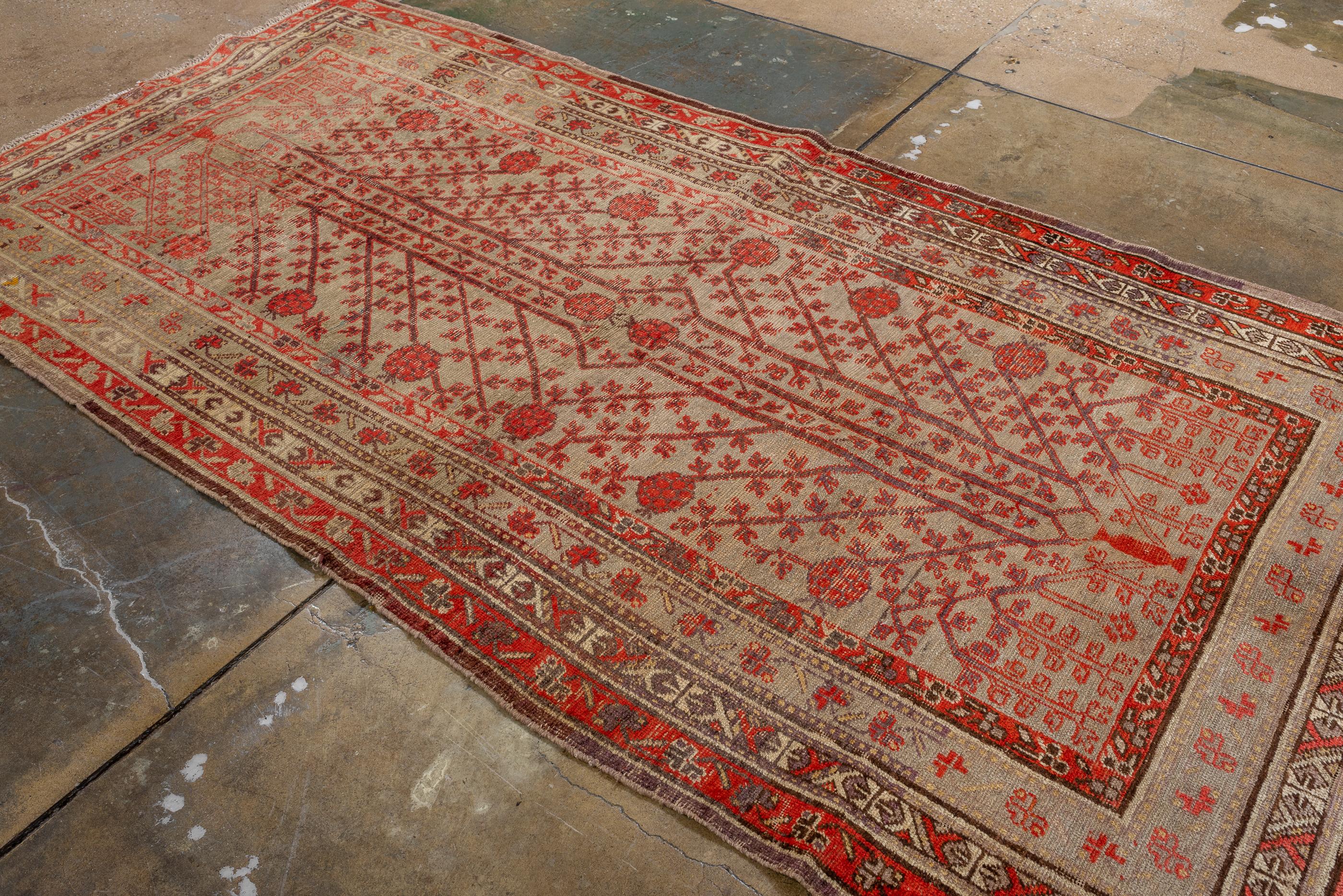Antique Khotan Rug with Pomegranate Trees  For Sale 1