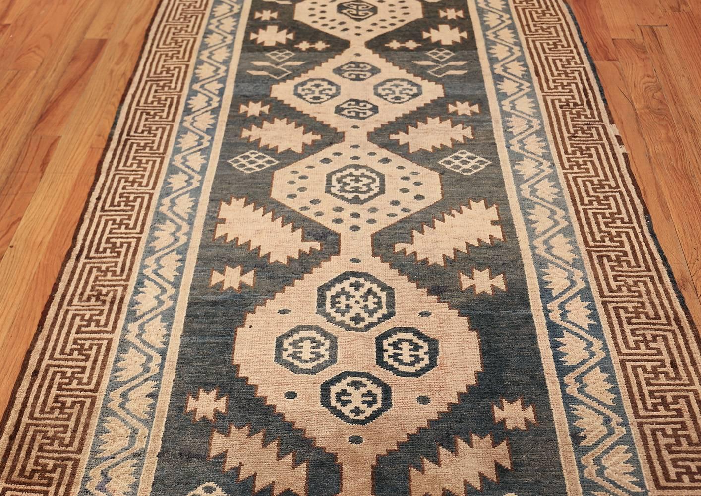 Nazmiyal Collection Antique Khotan Runner Carpet. Size: 4 ft x 11 ft  1