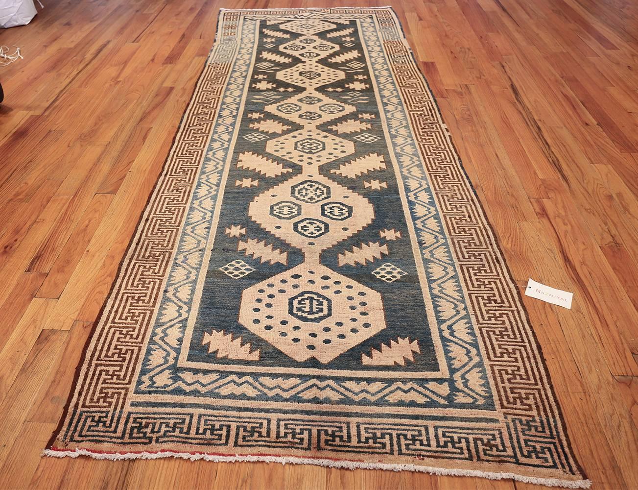 Nazmiyal Collection Antique Khotan Runner Carpet. Size: 4 ft x 11 ft  2