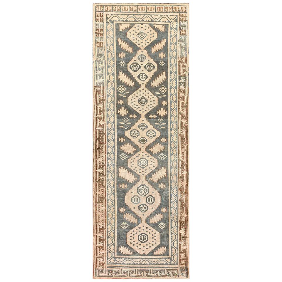 Nazmiyal Collection Antique Khotan Runner Carpet. Size: 4 ft x 11 ft 
