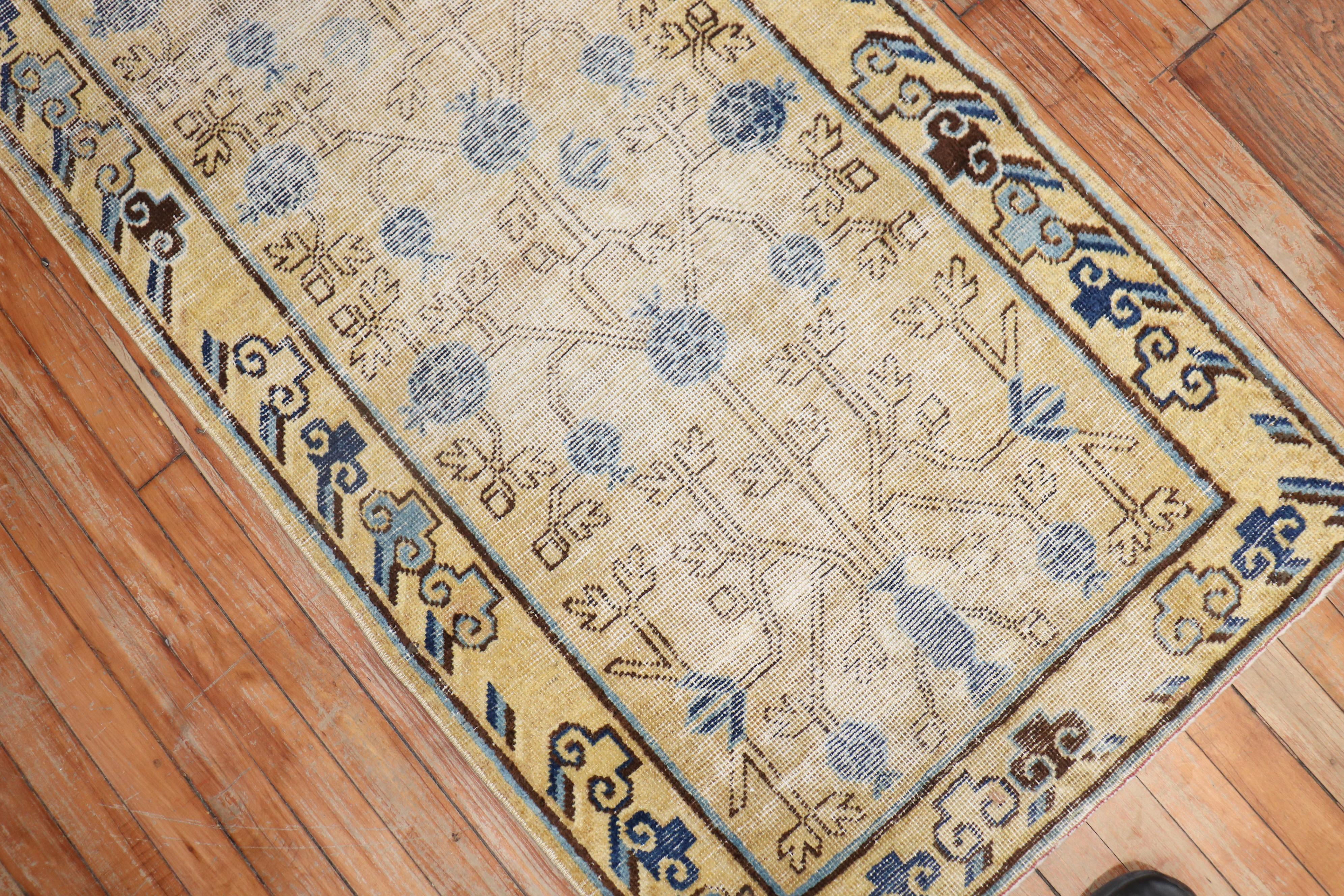 Antique Khotan Runner In Good Condition For Sale In New York, NY