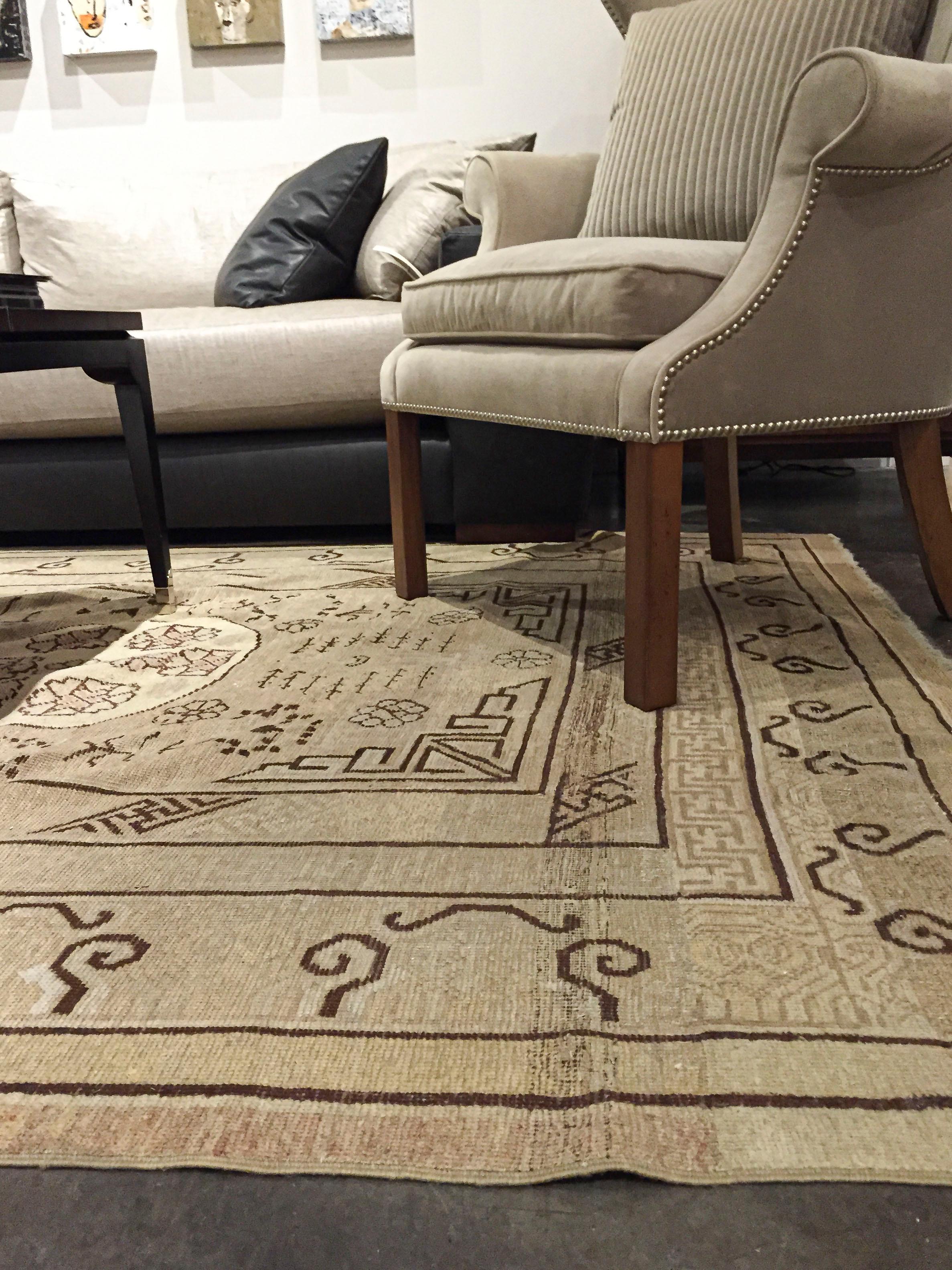 Laine Antiquities Khotan Samarkand Gallery 6'3 x 12'4 en vente