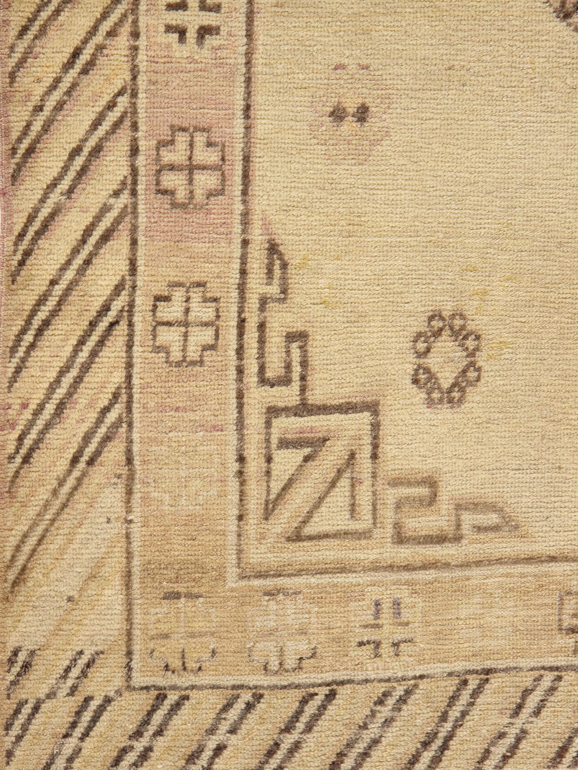 Antiker Khotan Samarkand-Teppich  4'6 x 6'6 Zoll (Handgewebt) im Angebot