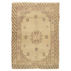 Ancien tapis Khotan Samarkand  4'6 x 6'6 pouces