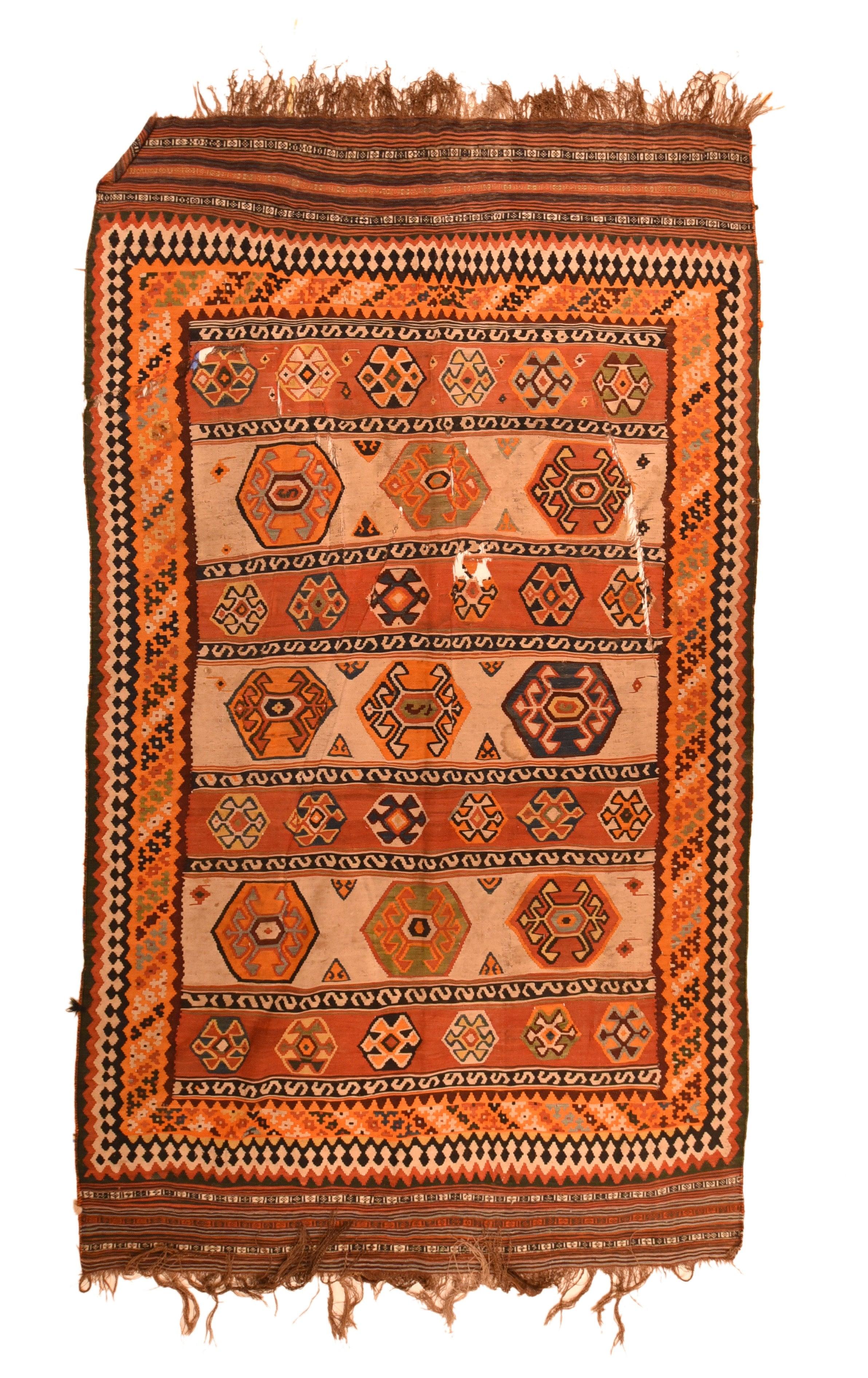 European Antique Kilim 5'0