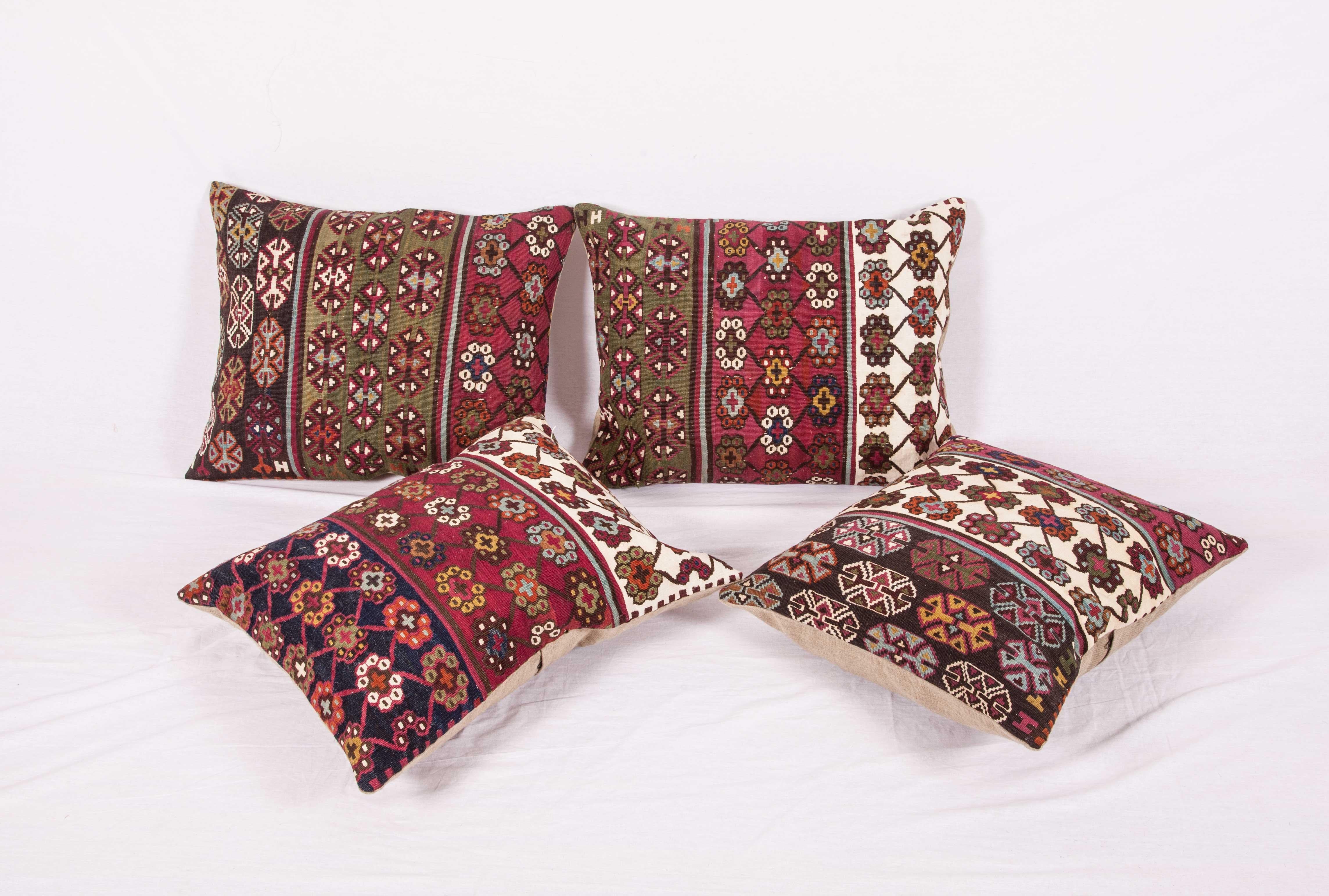Antique Kilim Cuschion Covers Fashioned from Late 19th Century Turkish Kilim 7