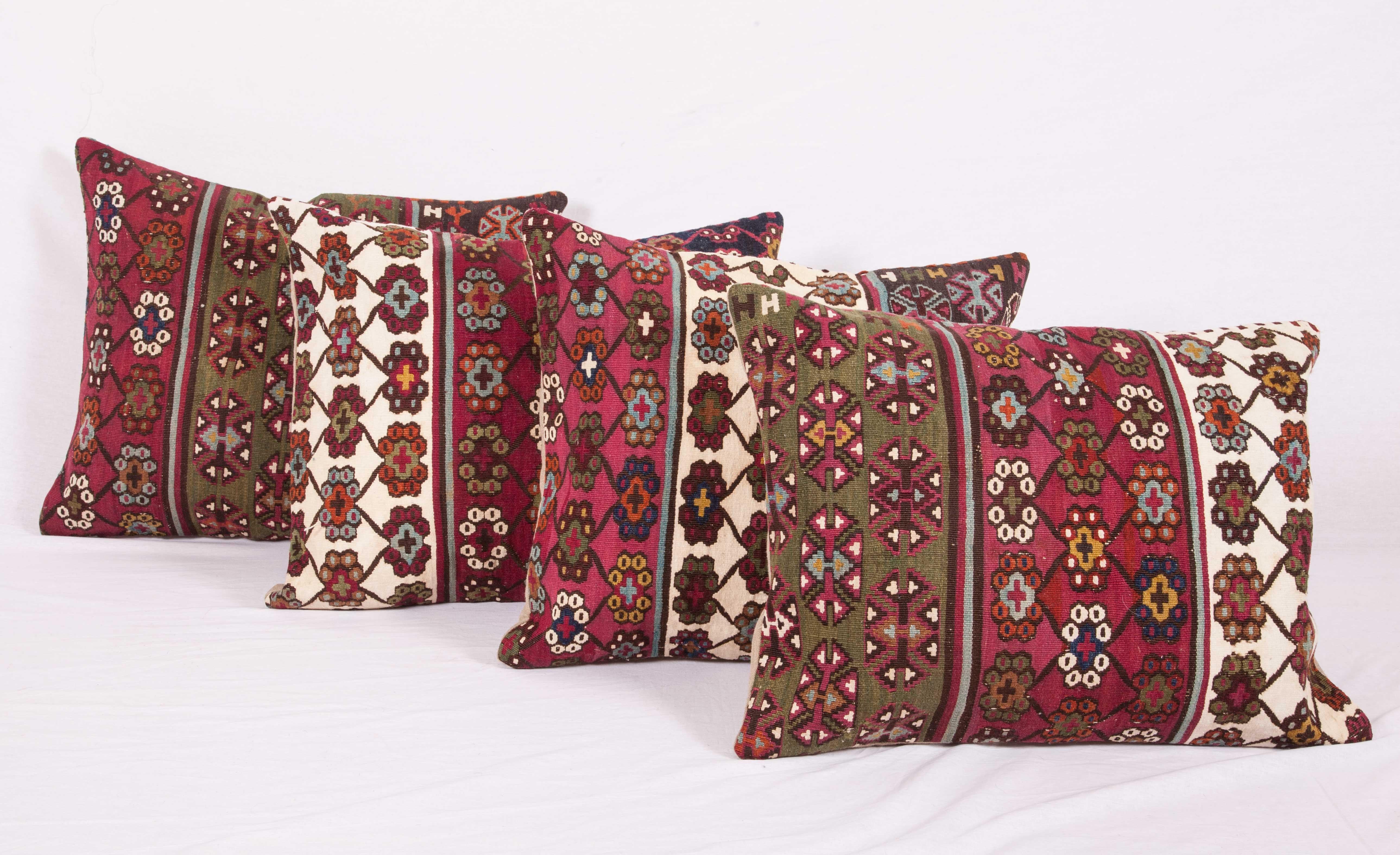 Antique Kilim Cuschion Covers Fashioned from Late 19th Century Turkish Kilim 4