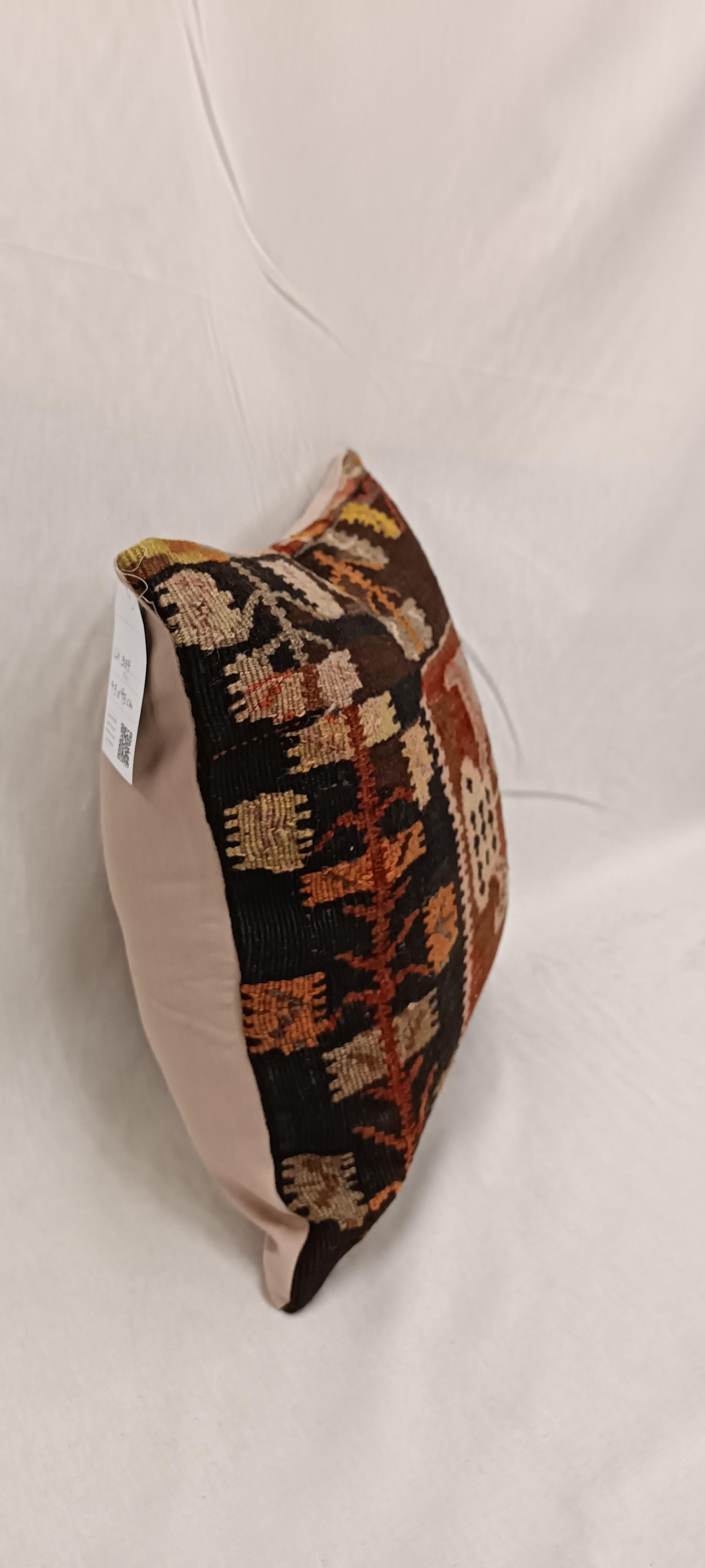 Housse de coussin Kilim antique dans les tons de terre, 45x45 cm Coussin tissé à la main Neuf - En vente à Wembley, GB