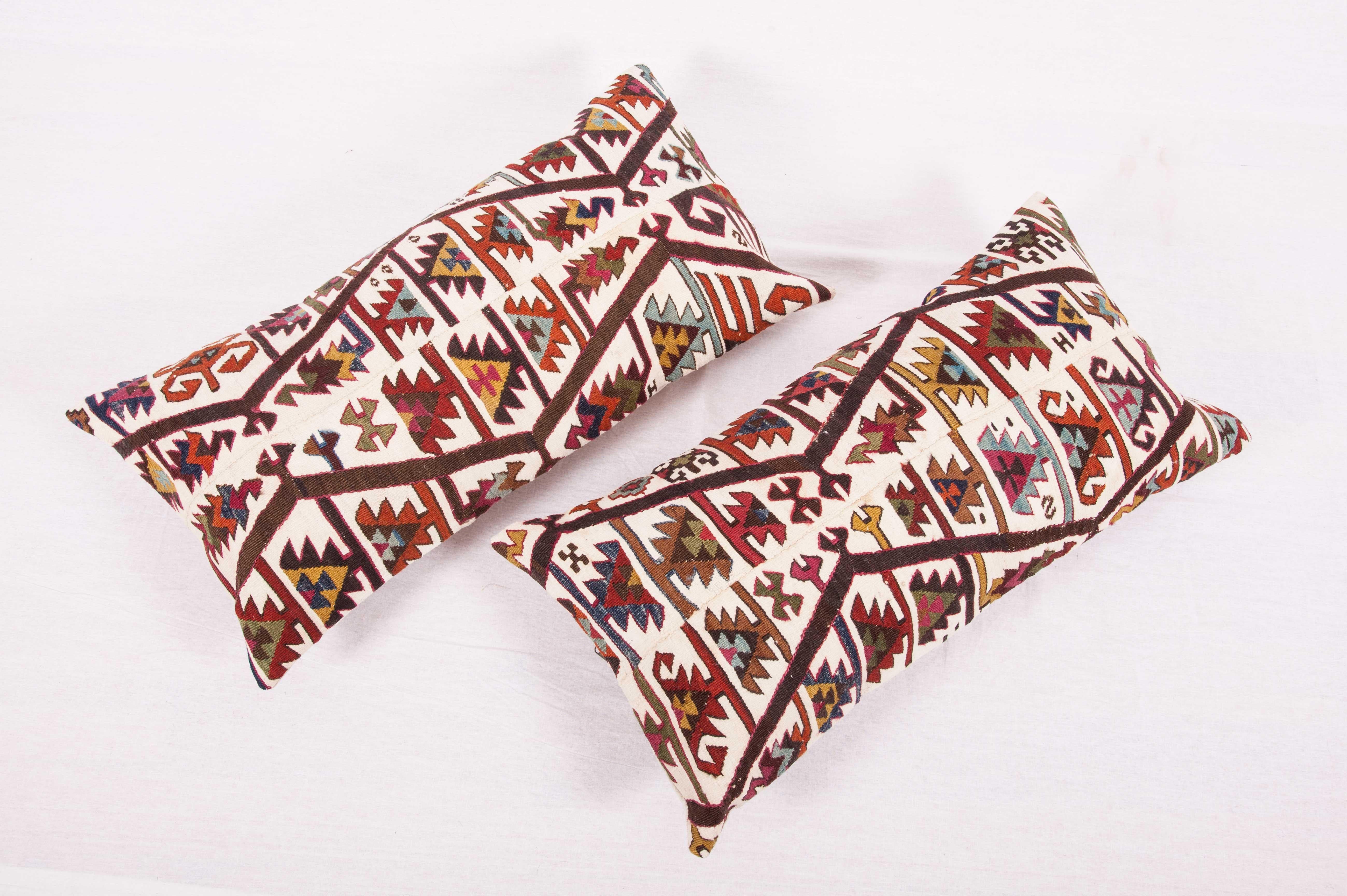 Antique Kilim Cushion Covers Fashioned from Late 19th Century Turkish Kilim, In Good Condition In Istanbul, TR