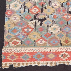 Antique Kilim Fragment - Mid 19th Century