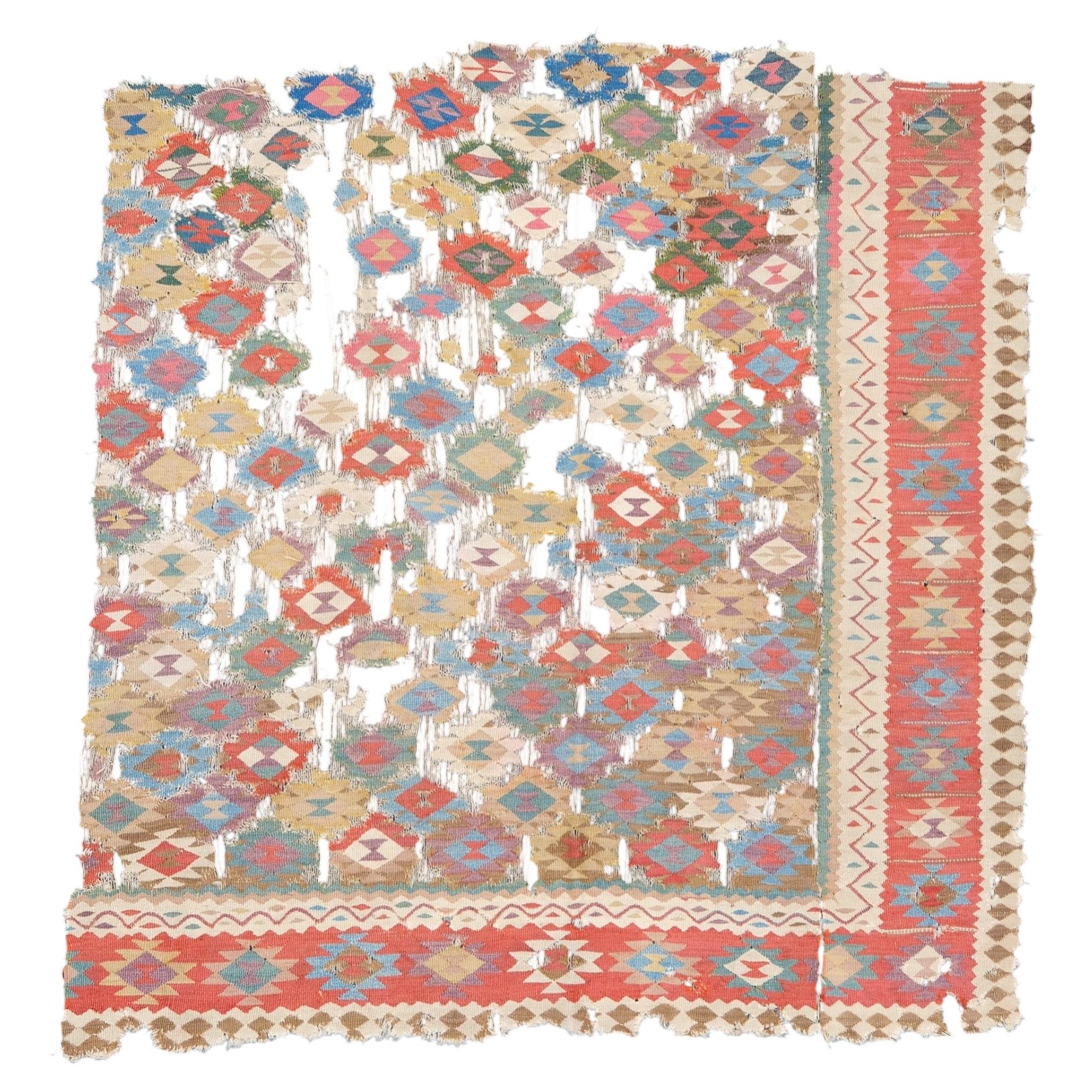 Antique Kilim Fragment - Mid 19th Century For Sale