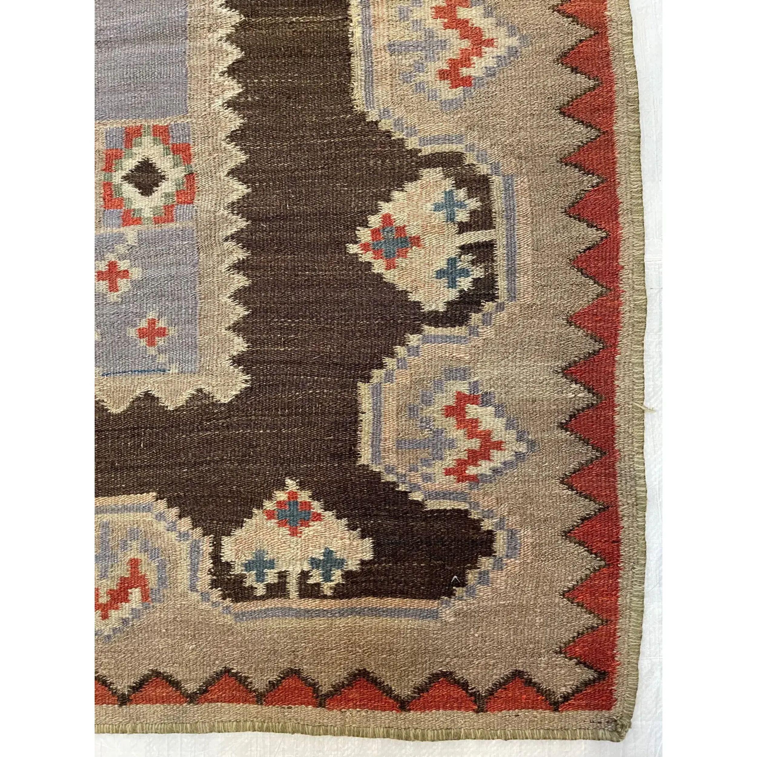 Antique Kilim Geometric Design Rug 10' X 6'1'' In Good Condition For Sale In Los Angeles, US