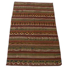 Tapis Kilim ancien à motifs géométriques 10' X 6'1'