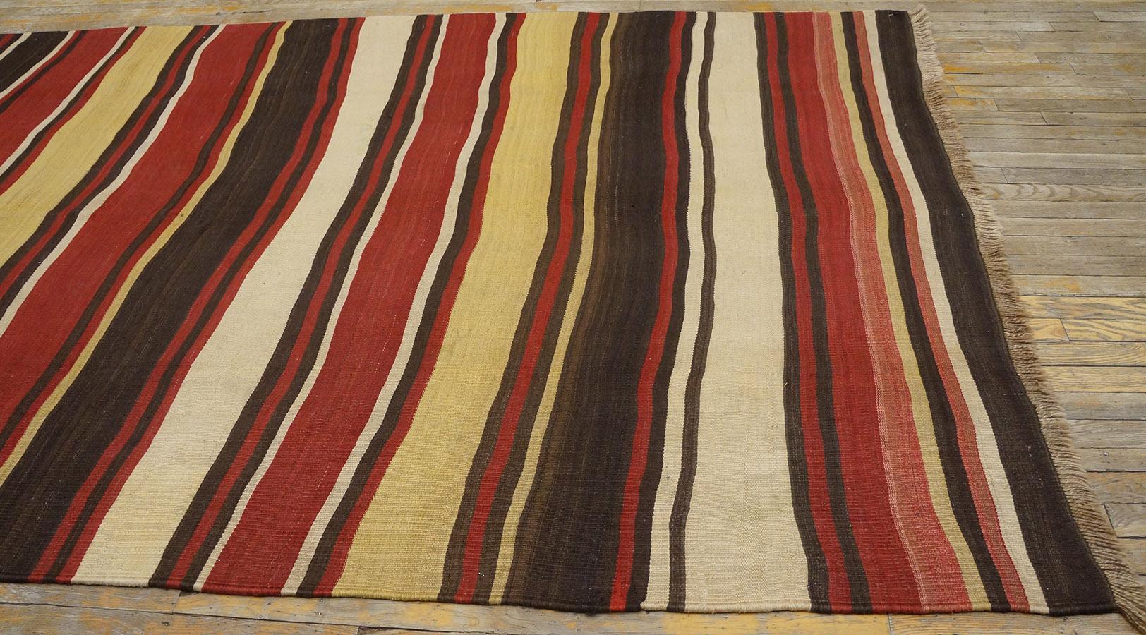 Wool Early 20th Century N.W. Persian Flat-Weave ( 6' x 10'8