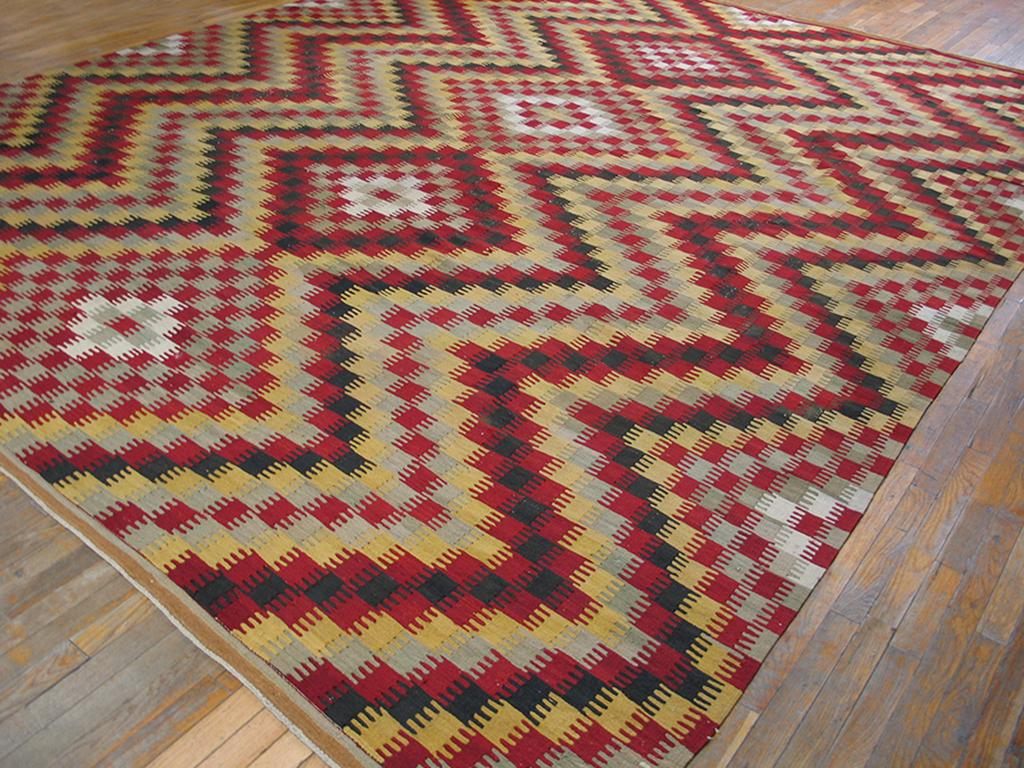 Tessuto a mano Kilim antico, Oushak in vendita