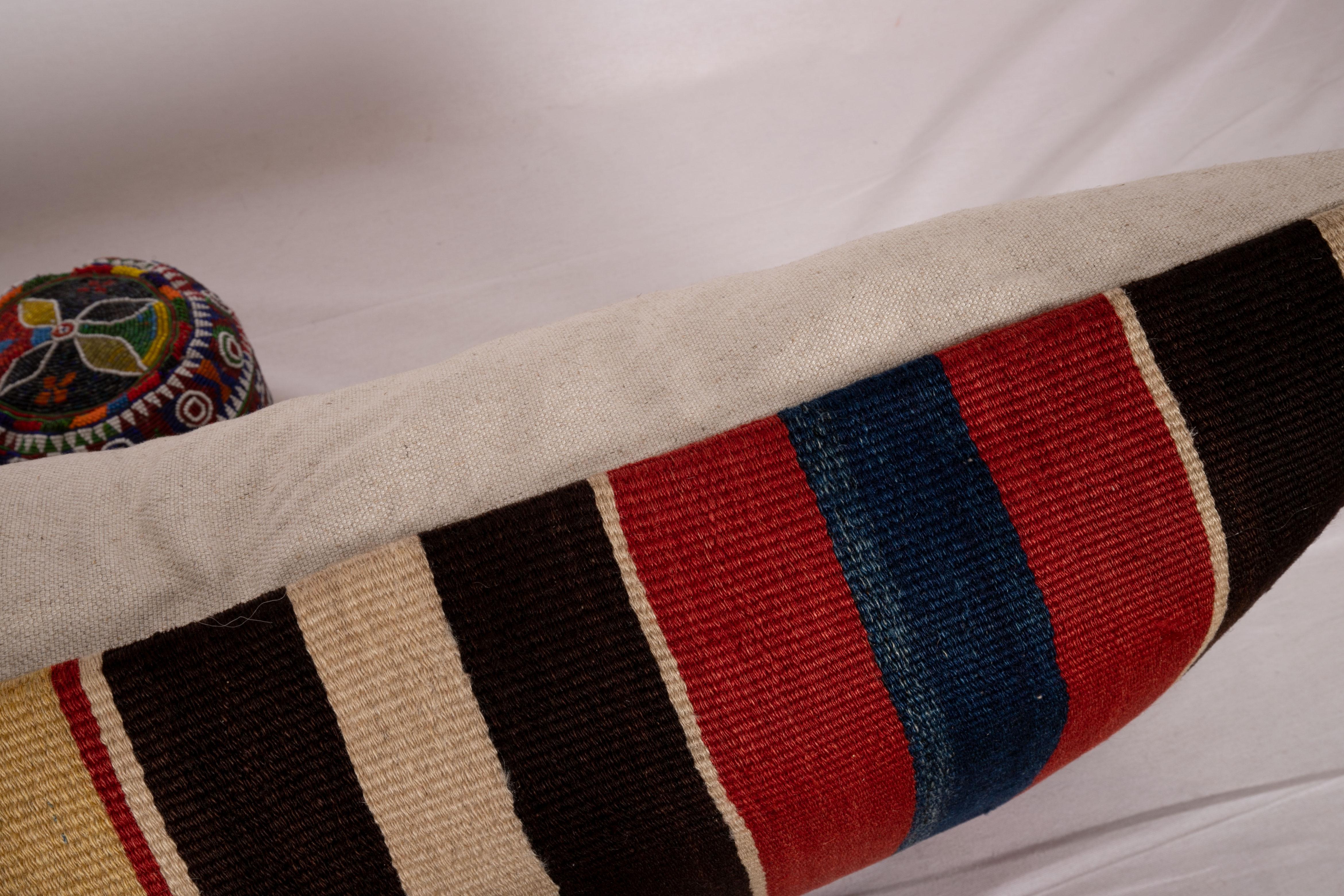 Wool Antique Kilim Pillow Case Made from a 19th Century South Caucasian Kilim