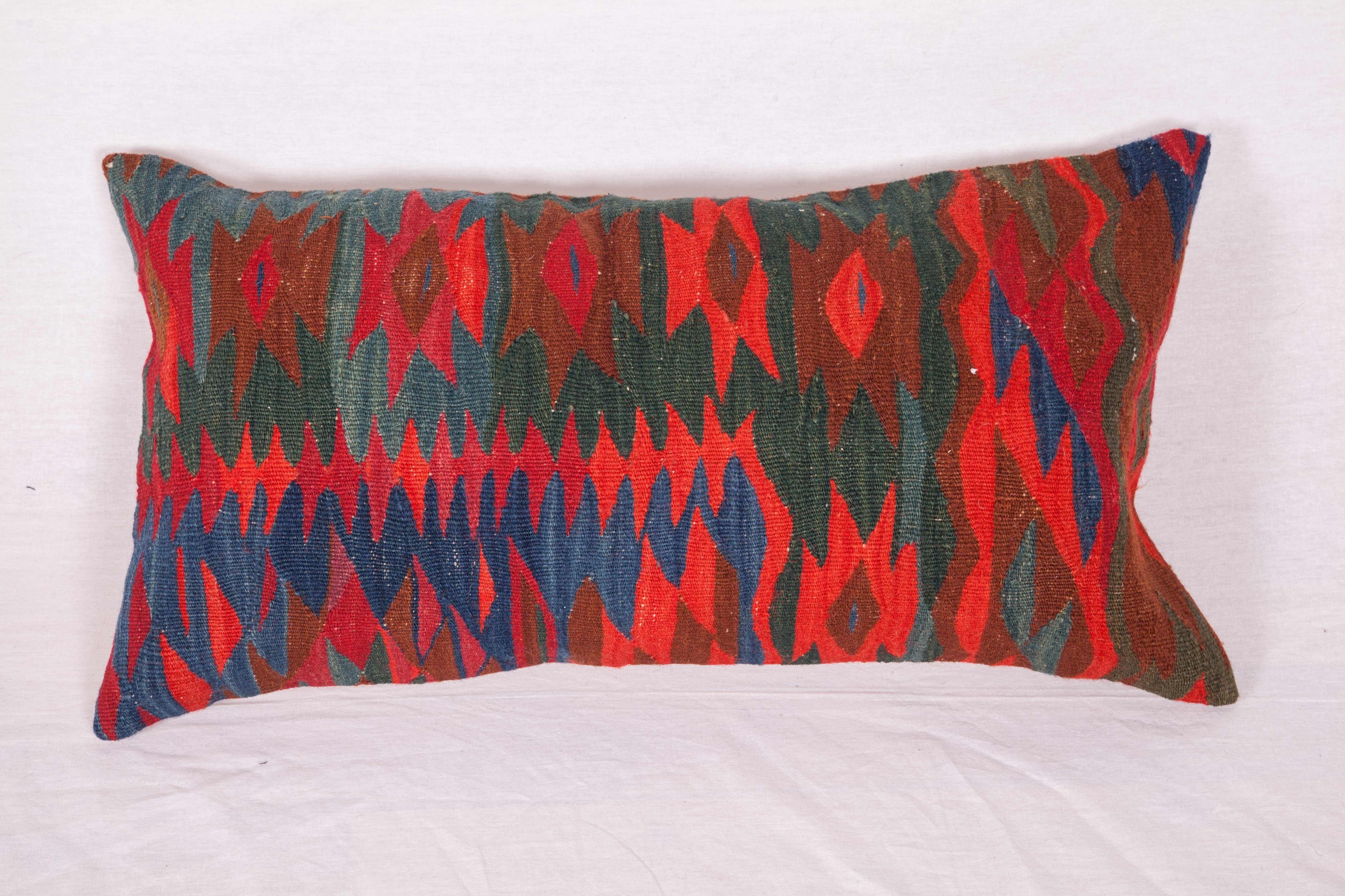 Hand-Woven Antique Kilim Pillow Cases Fashioned from a Late 19th Century Sharkoy Kilim
