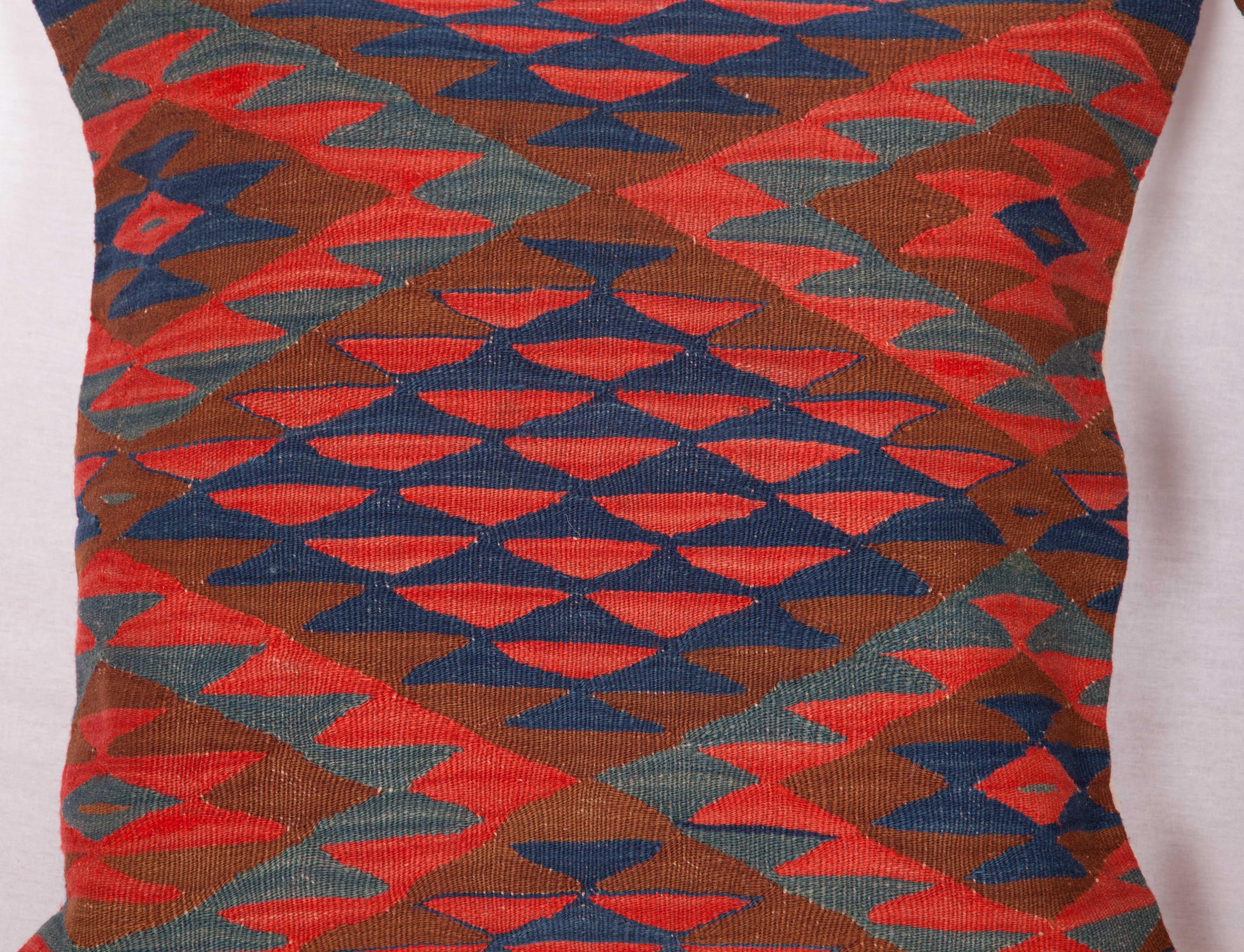 Hand-Woven Antique Kilim Pillow Cases Fashioned from a Late 19th Century Sharkoy Kilim