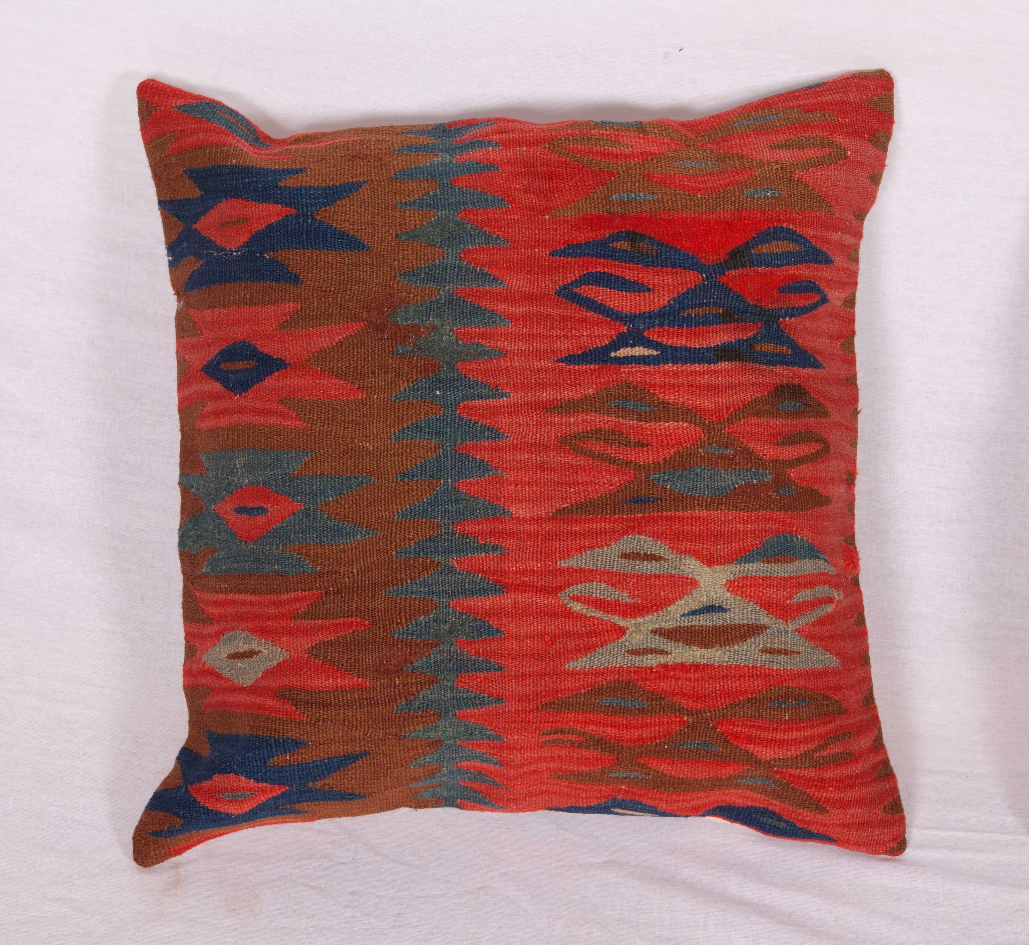 Hand-Woven Antique Kilim Pillow Cases Fashioned from a Late 19th Century, Sharkoy Kilim