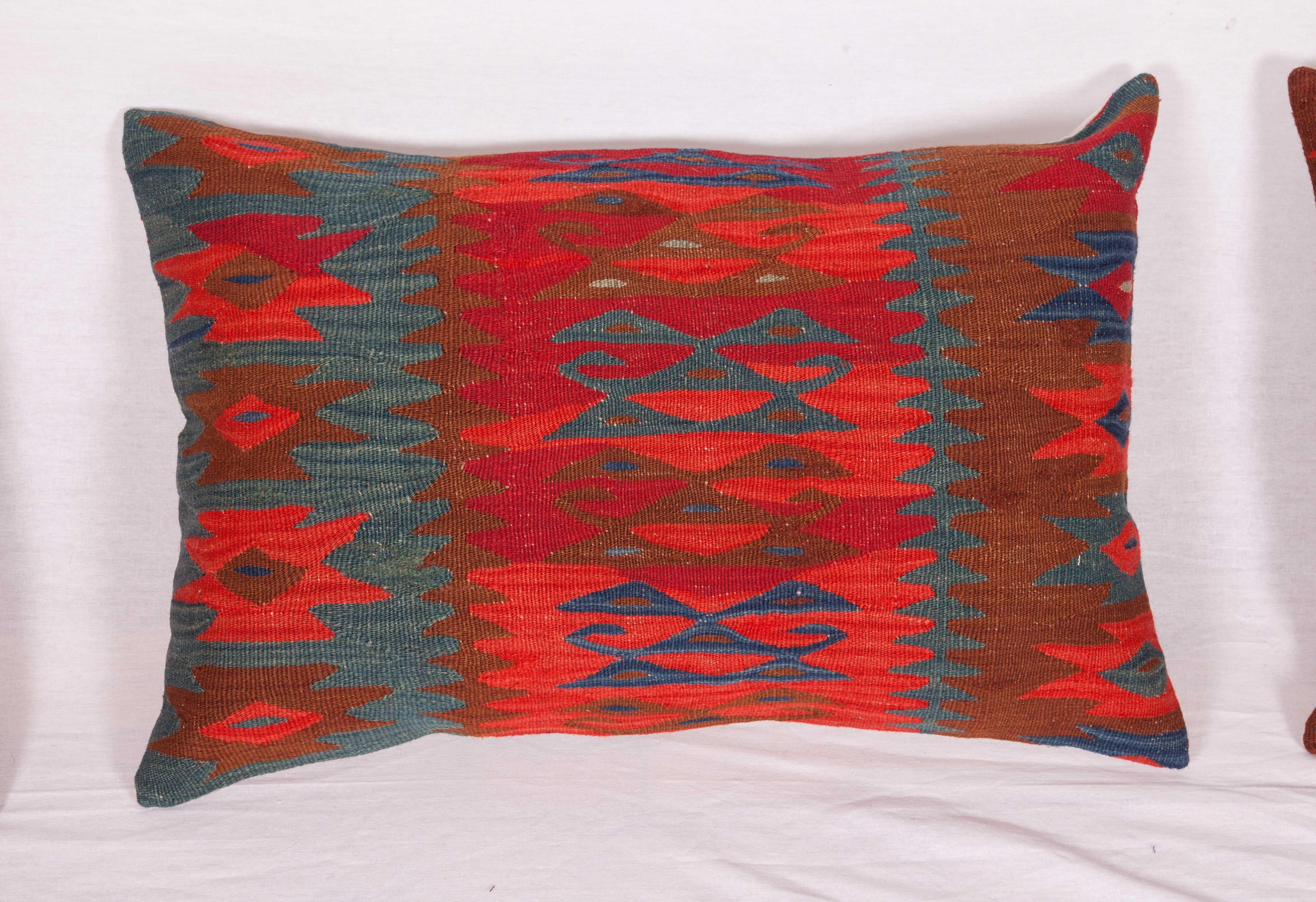 Antique Kilim Pillow Cases Fashioned from a Late 19th Century, Sharkoy Kilim In Good Condition In Istanbul, TR