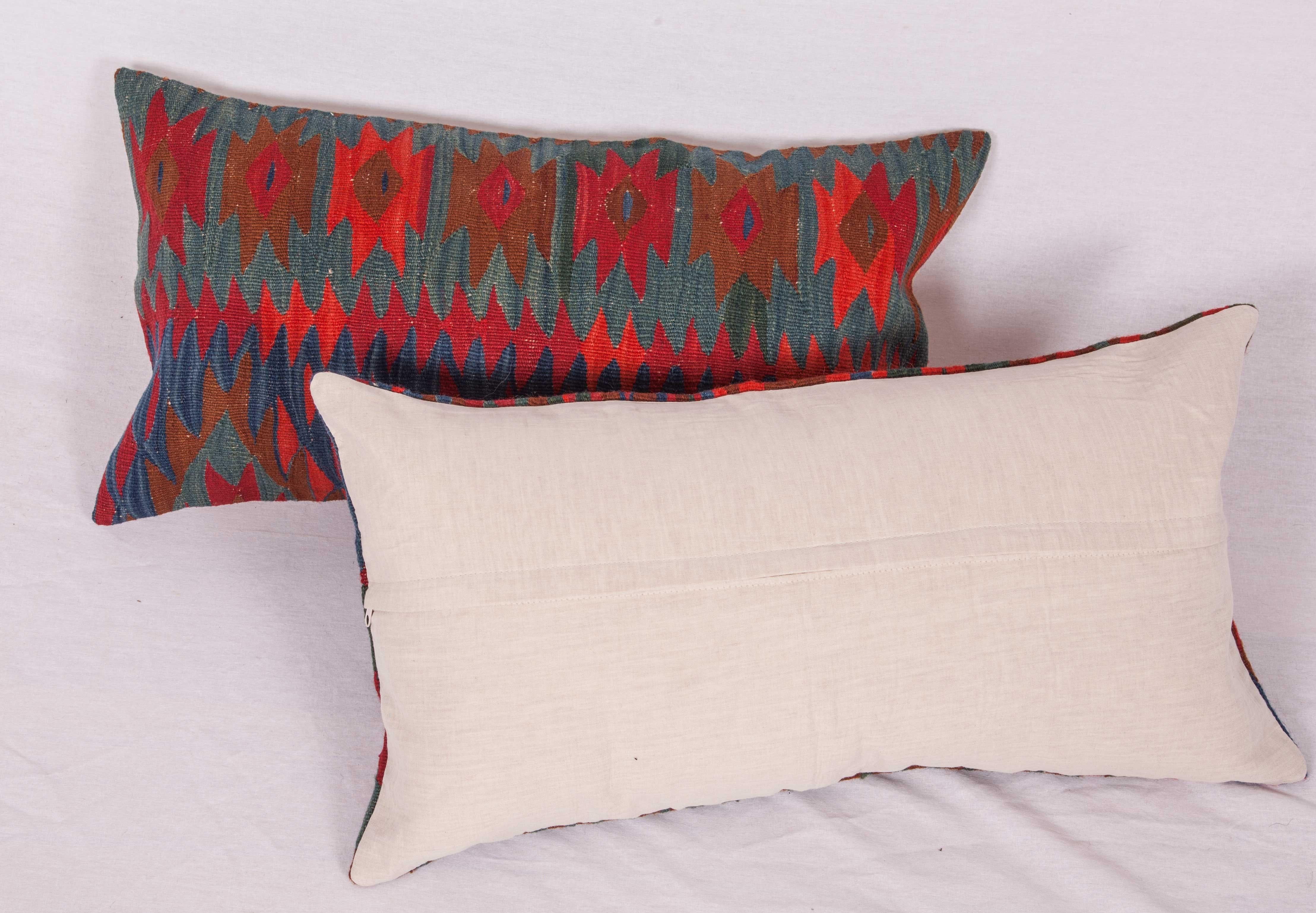 Antique Kilim Pillow Cases Fashioned from a Late 19th Century Sharkoy Kilim 1