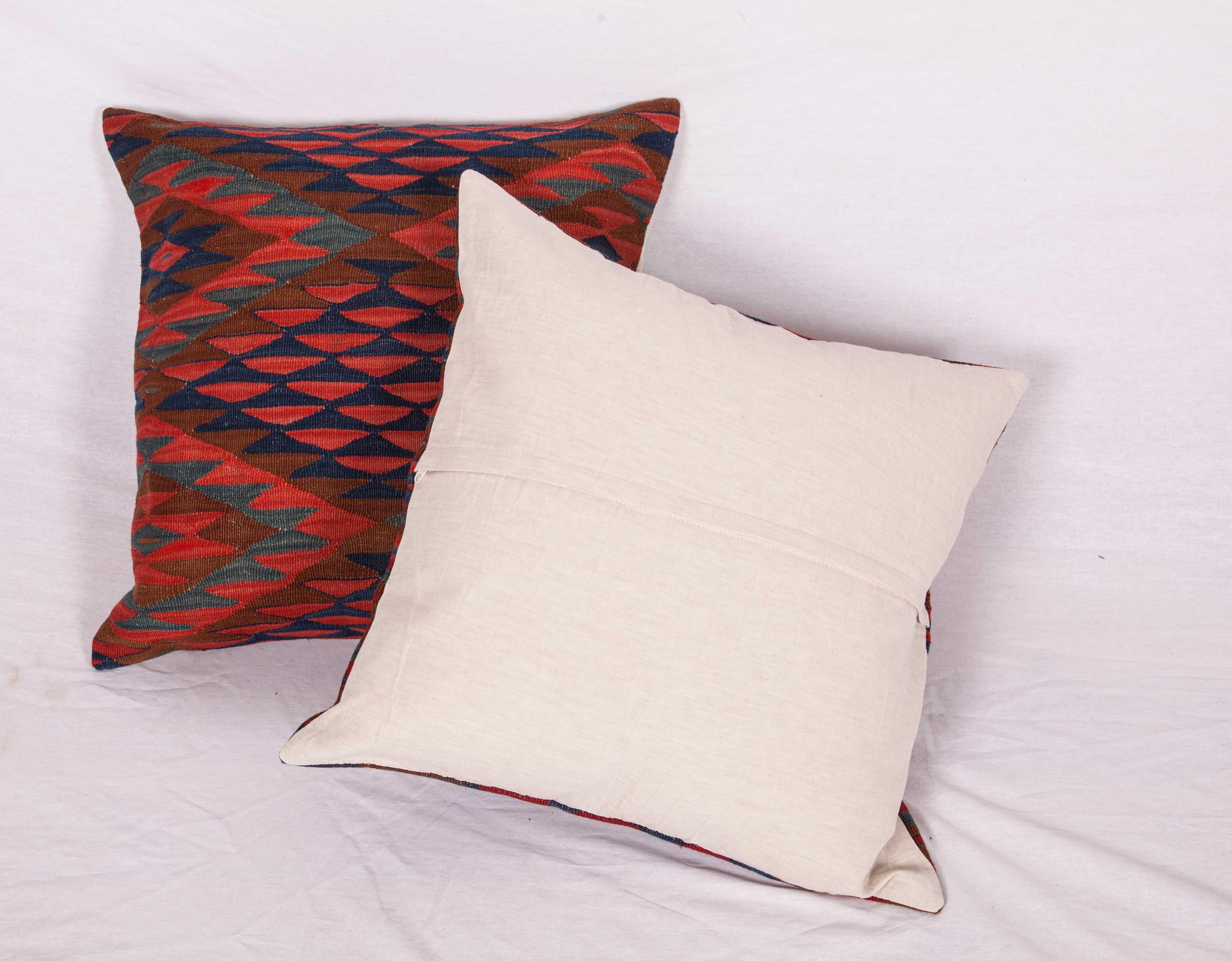 Antique Kilim Pillow Cases Fashioned from a Late 19th Century Sharkoy Kilim 1