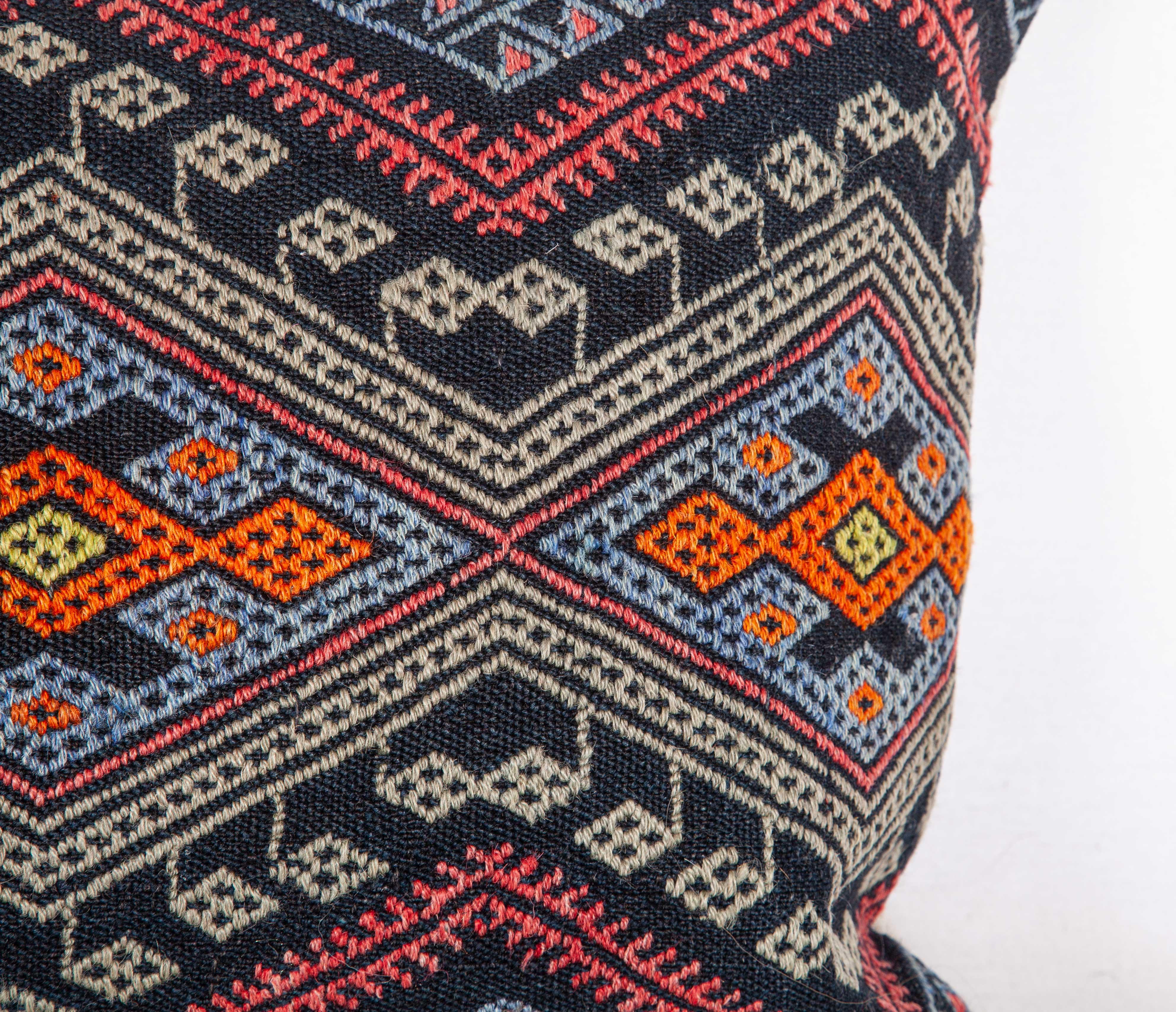 Wool Antique Kilim Pillow Cases Made from a Late 19th Century Anatolian Cicim Kilim