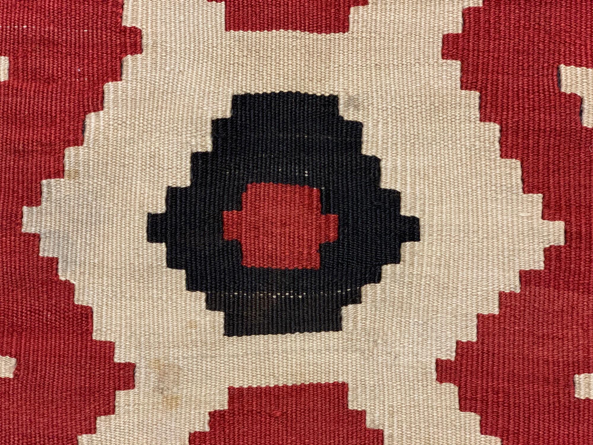 Antique Kilim Rug, All Over Traditional Geometric Kelim For Sale 2