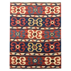 Tappeto Kilim antico, Rug & Kilim geometrico tradizionale all over, tappeto tessuto a mano
