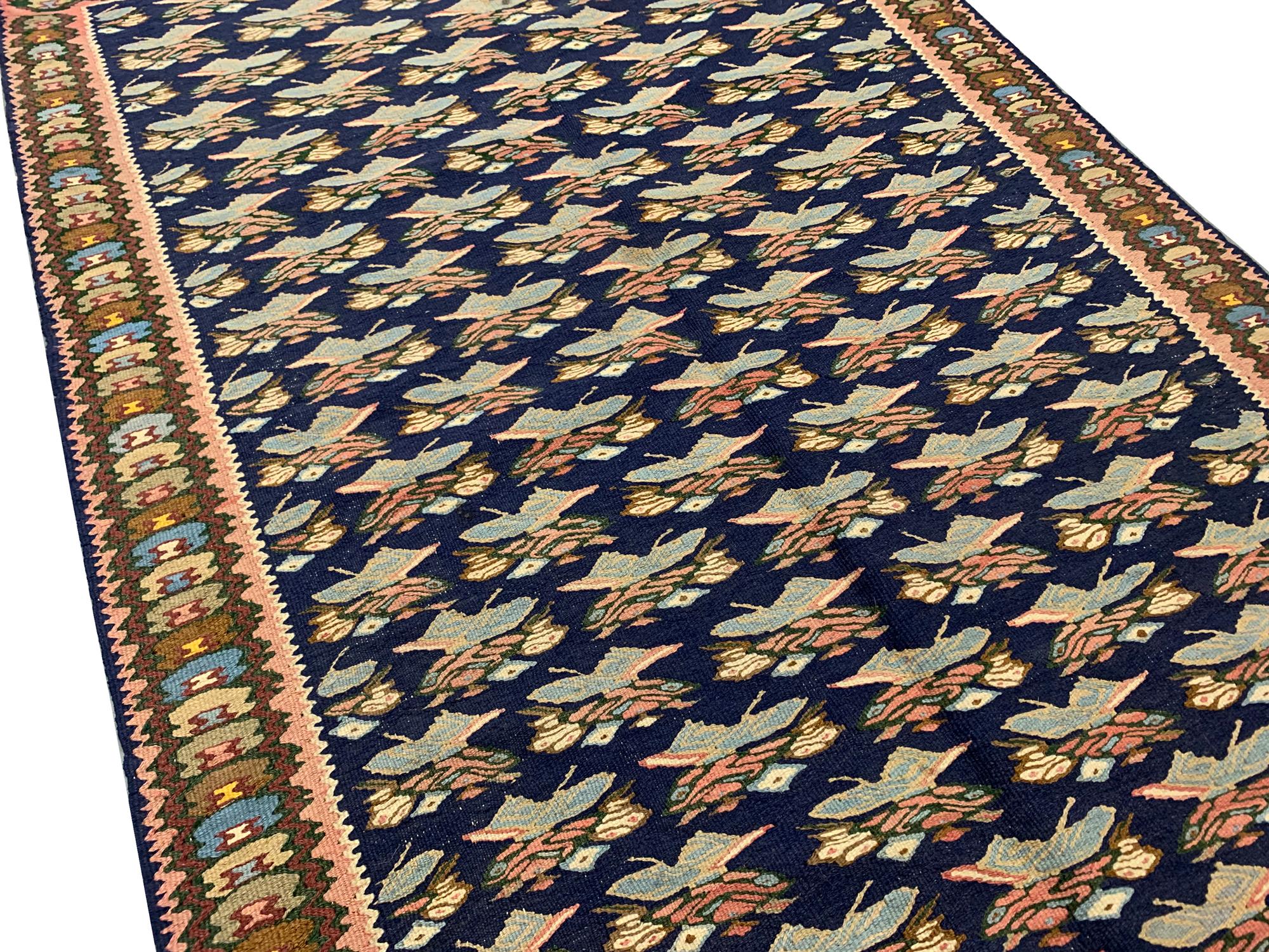 Azerbaijani Antique Rugs Traditional Kilim Rug Kurdish Caucasian Kilims Carpet For Sale