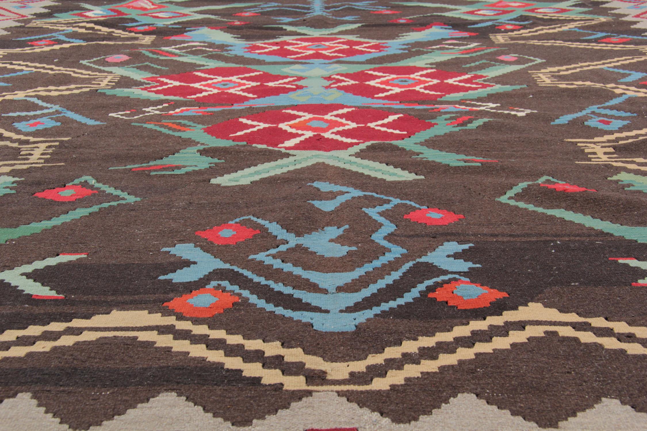 Antique Kilim Rugs, Handwoven Traditional Rugs, Carpet from Karabagh In Excellent Condition In Hampshire, GB