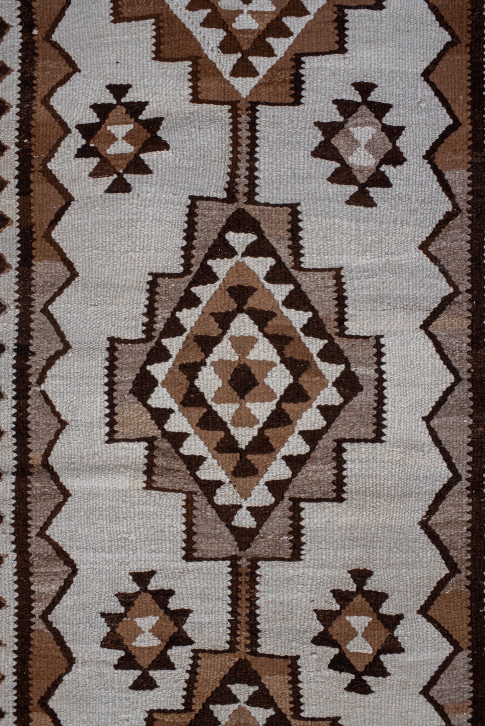 Hand-Knotted Antique Kilim Runner with Ecru Field and Coral Details For Sale