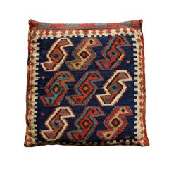 Antique Kilim Saddle Bag Pillow, Persia
