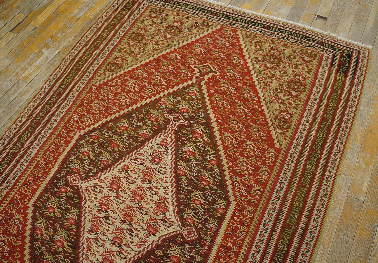 Antique Kilim Senneh Rug For Sale 2