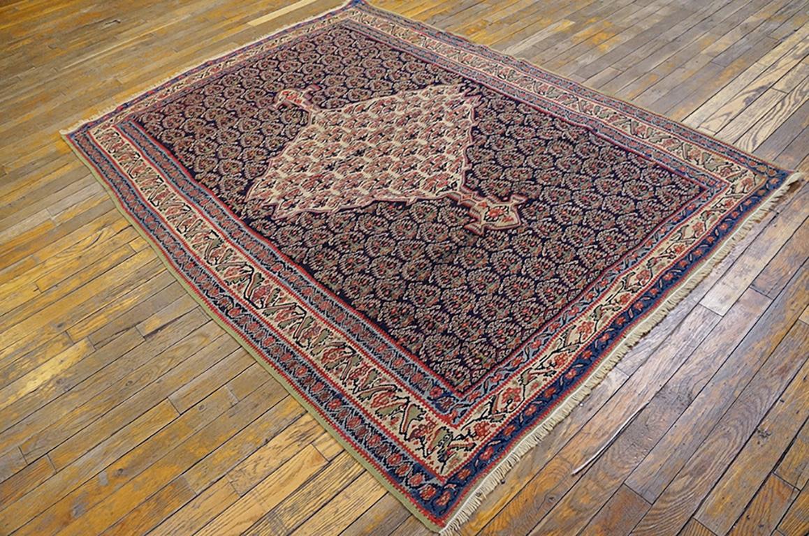 Persiano Kilim persiano Senneh del XIX secolo W. ( 4'3