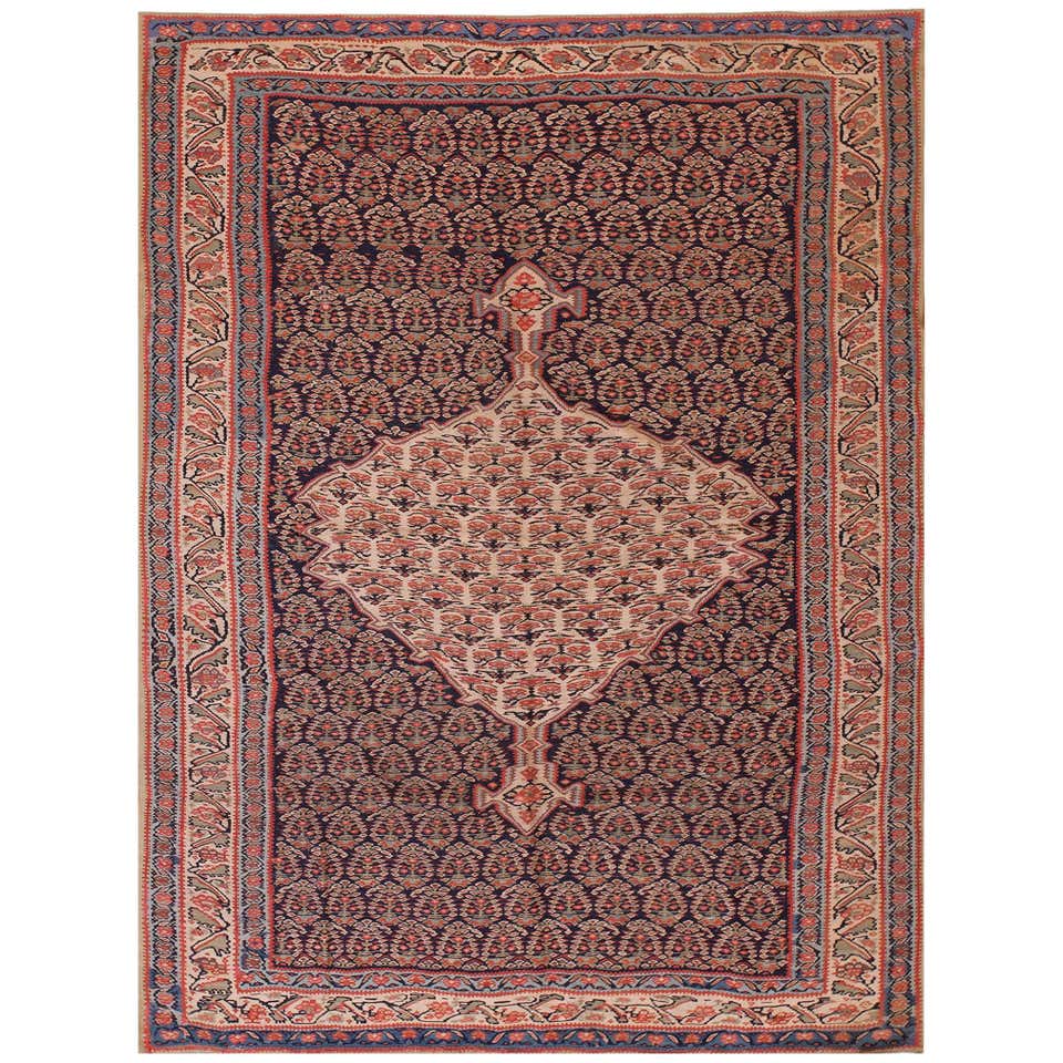 Very Fine Antique Senneh Kilim Rug For Sale at 1stDibs | antique senneh ...
