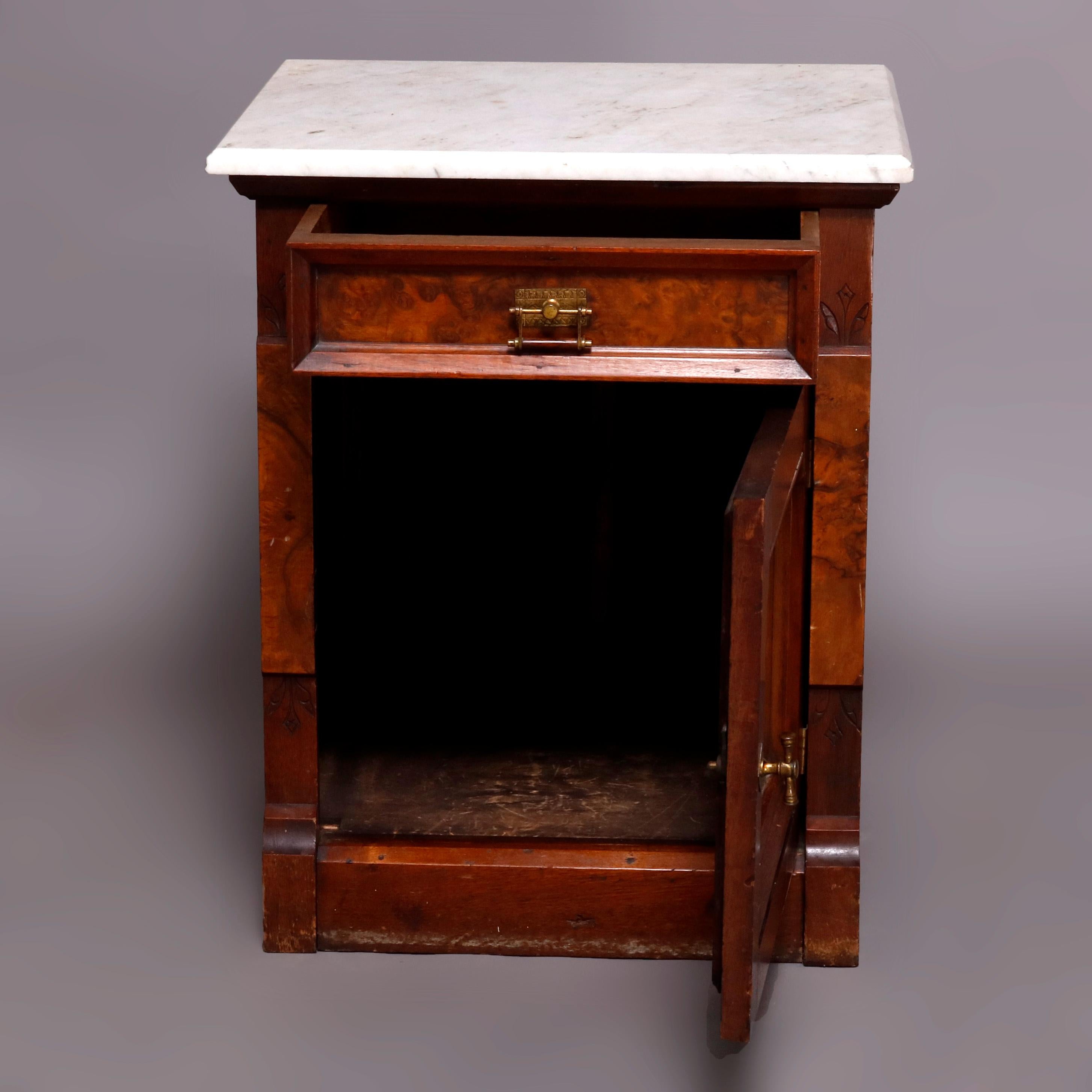 Antique Kimbel & Cabus Carved Walnut, Burl and Marquetry Bedroom Suit 9