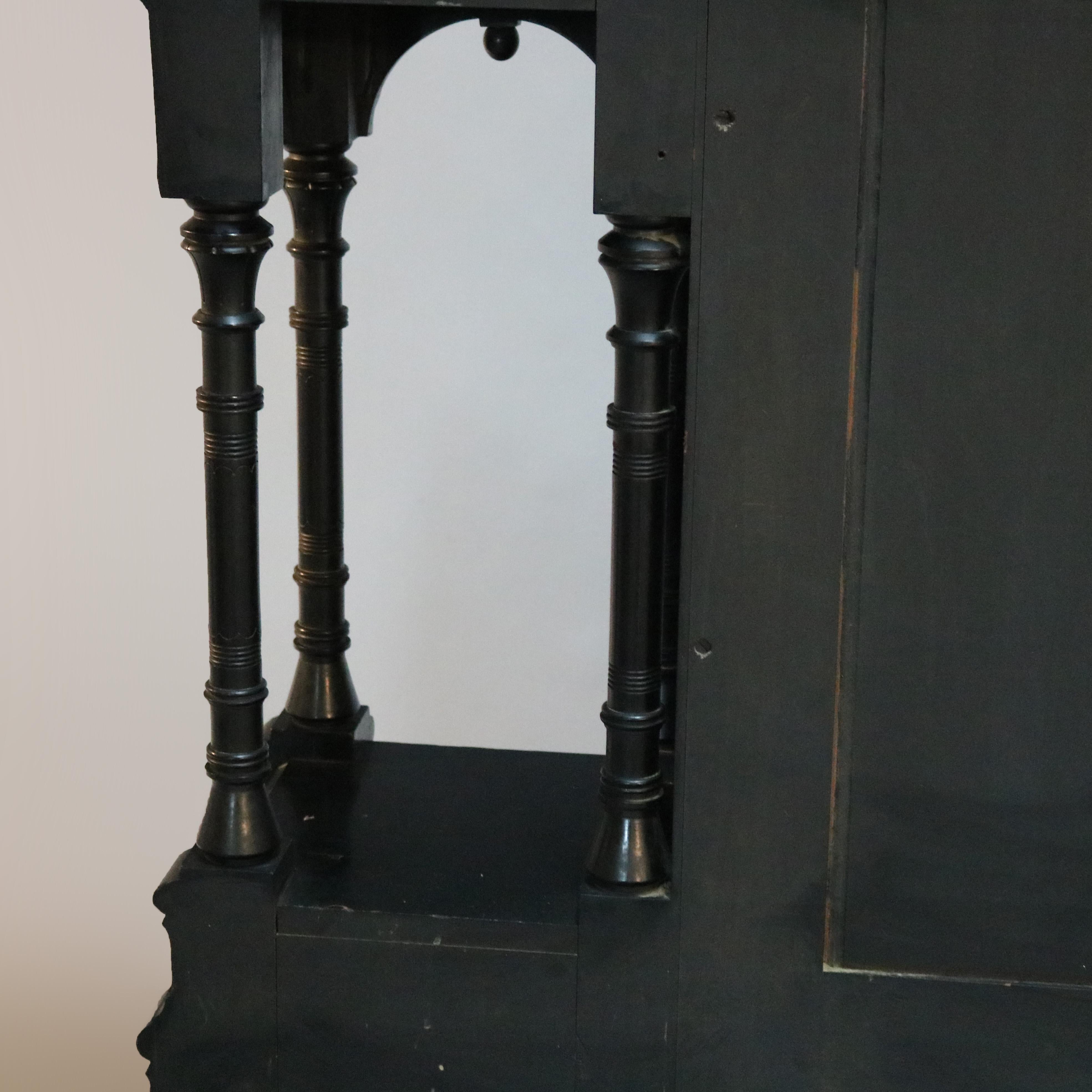 Antique Kimble & Cabus Aesthetic Movement Carved & Ebonized Cabinet, Herons 1870 7