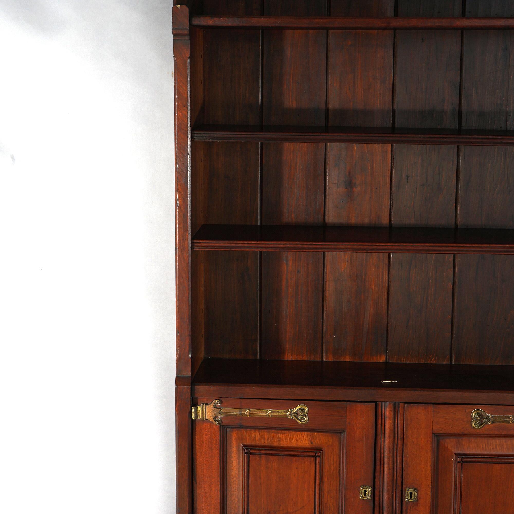 19th Century Antique Kimble & Cabus Aesthetic Walnut Hanging Bookcase Circa 1890 For Sale