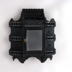 Antique Kimble & Cabus attr Aesthetic Movement Ebonized Wall Cabinet c1870