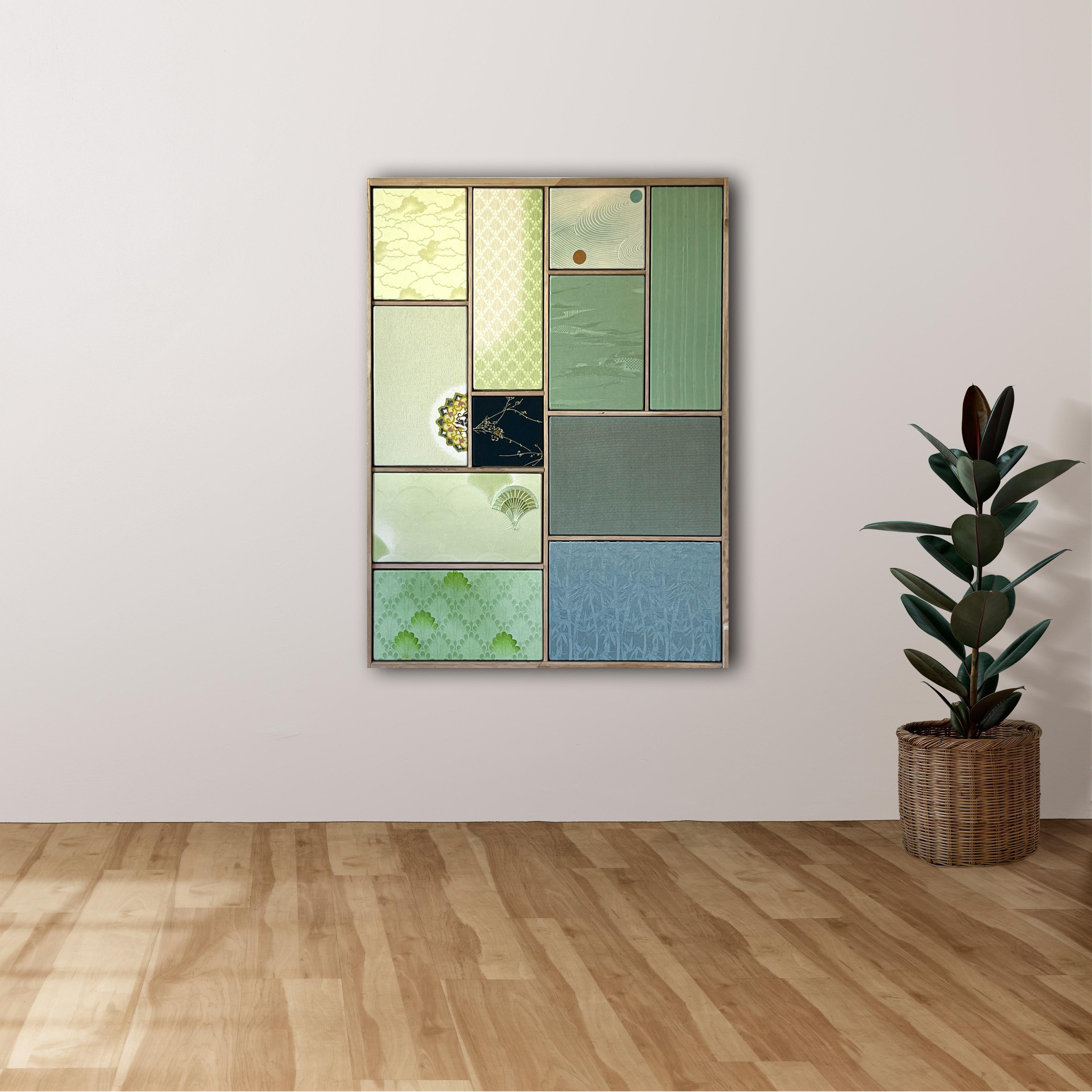 Quest'opera è ispirata alla tavolozza dei colori verdi ed è incorniciata in legno di paulownia, originariamente utilizzato per una cassettiera per kimono.

In questa opera d'arte, l'obiettivo era quello di catturare l'ampia tavolozza di colori verdi