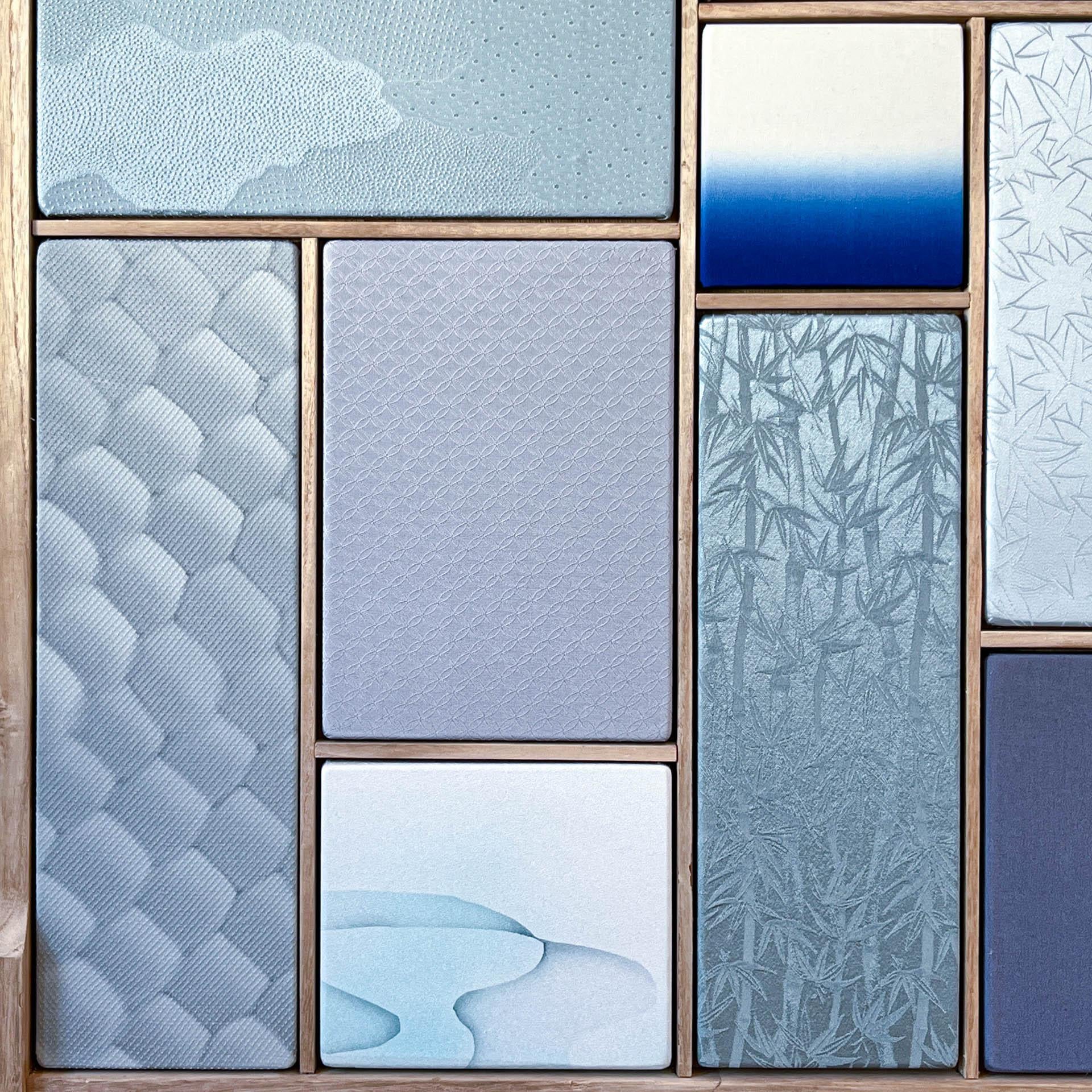 Art textile antique Kobachi ~Marine Collection~ de ikasu Blue, Japon en vente 3