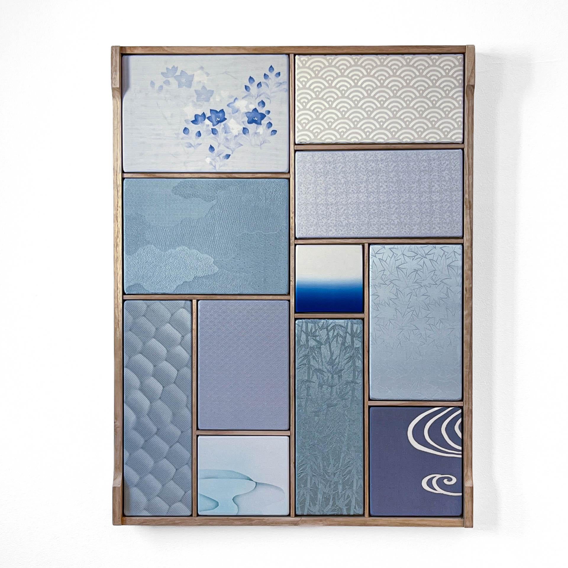 Japonisme Art textile antique Kobachi ~Marine Collection~ de ikasu Blue, Japon en vente