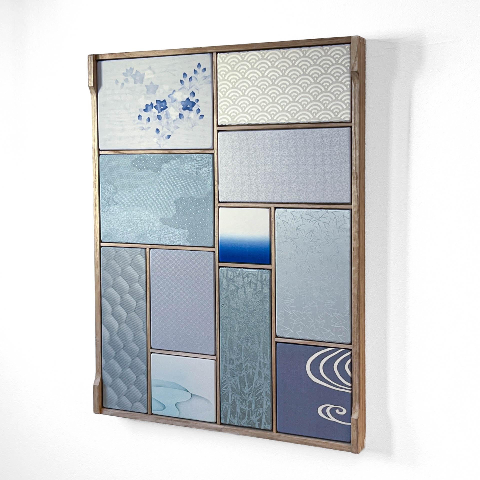 Fait main Art textile antique Kobachi ~Marine Collection~ de ikasu Blue, Japon en vente