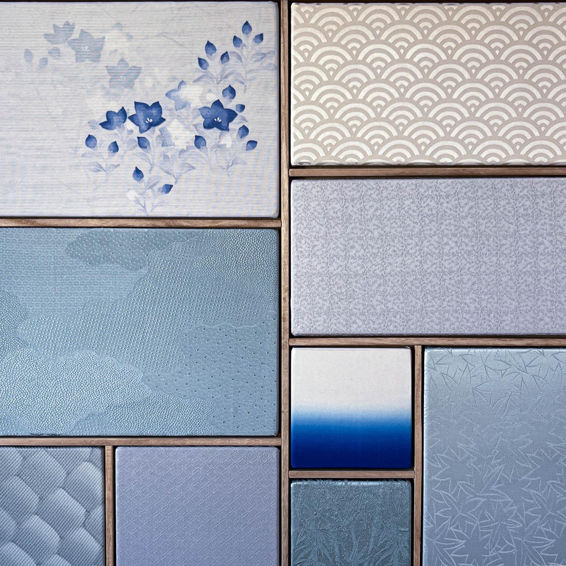 Art textile antique Kobachi ~Marine Collection~ de ikasu Blue, Japon Excellent état - En vente à Setagaya City, JP