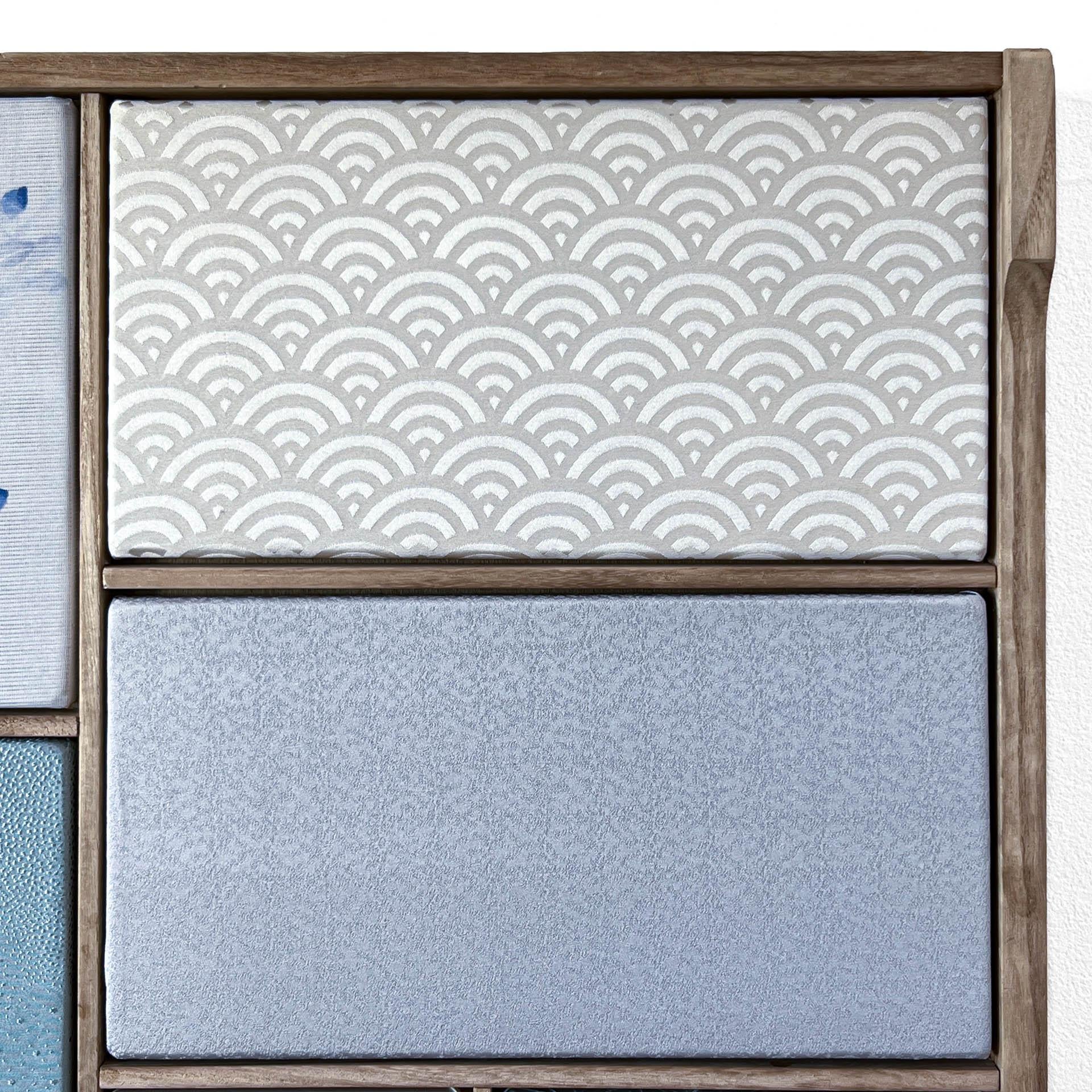 Soie Art textile antique Kobachi ~Marine Collection~ de ikasu Blue, Japon en vente