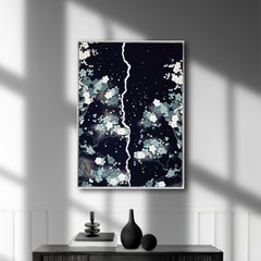 Antique kimono textile art " Plum Blossom Night ~ Resilience ~ " by ikasu Japan