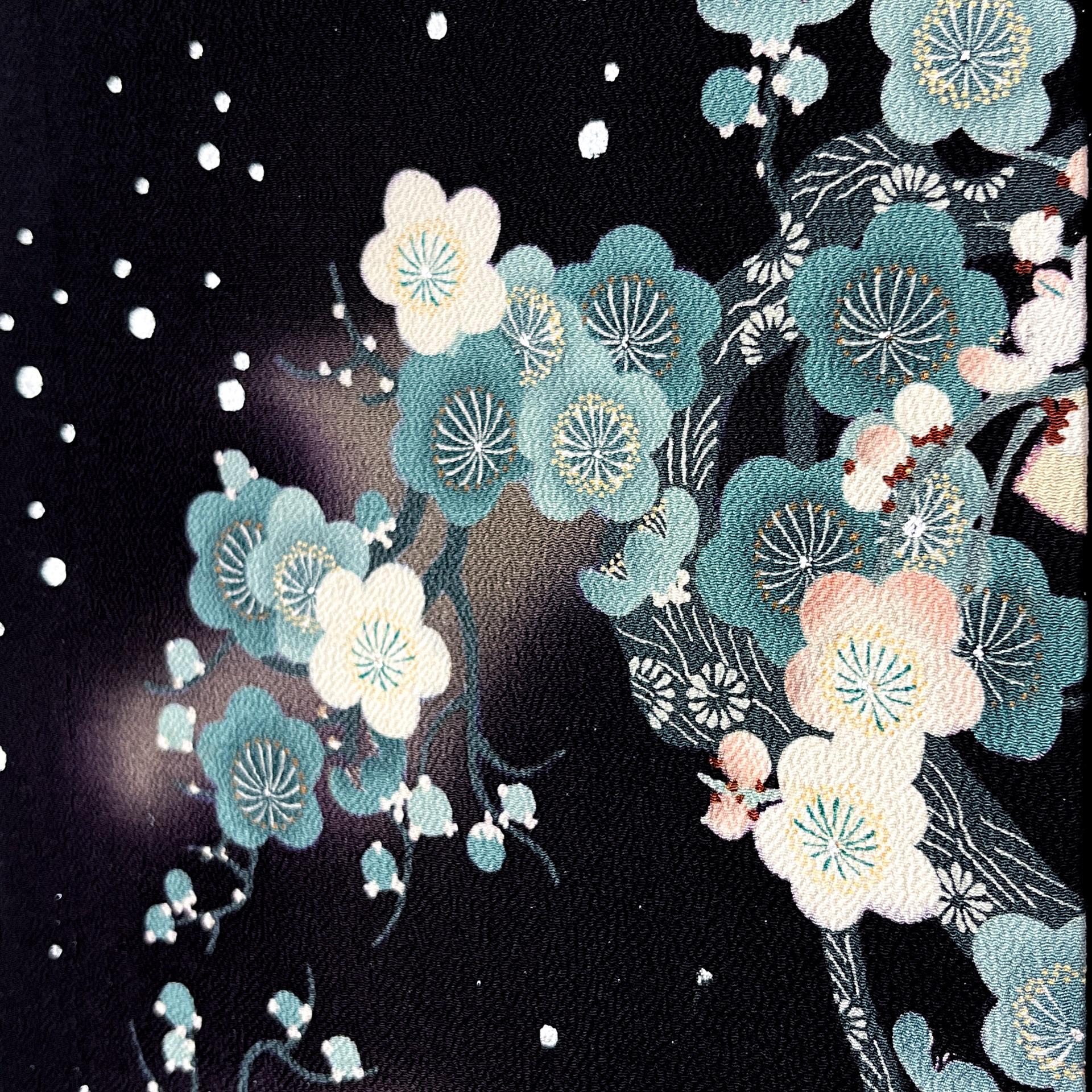 Silk Antique kimono textile art 