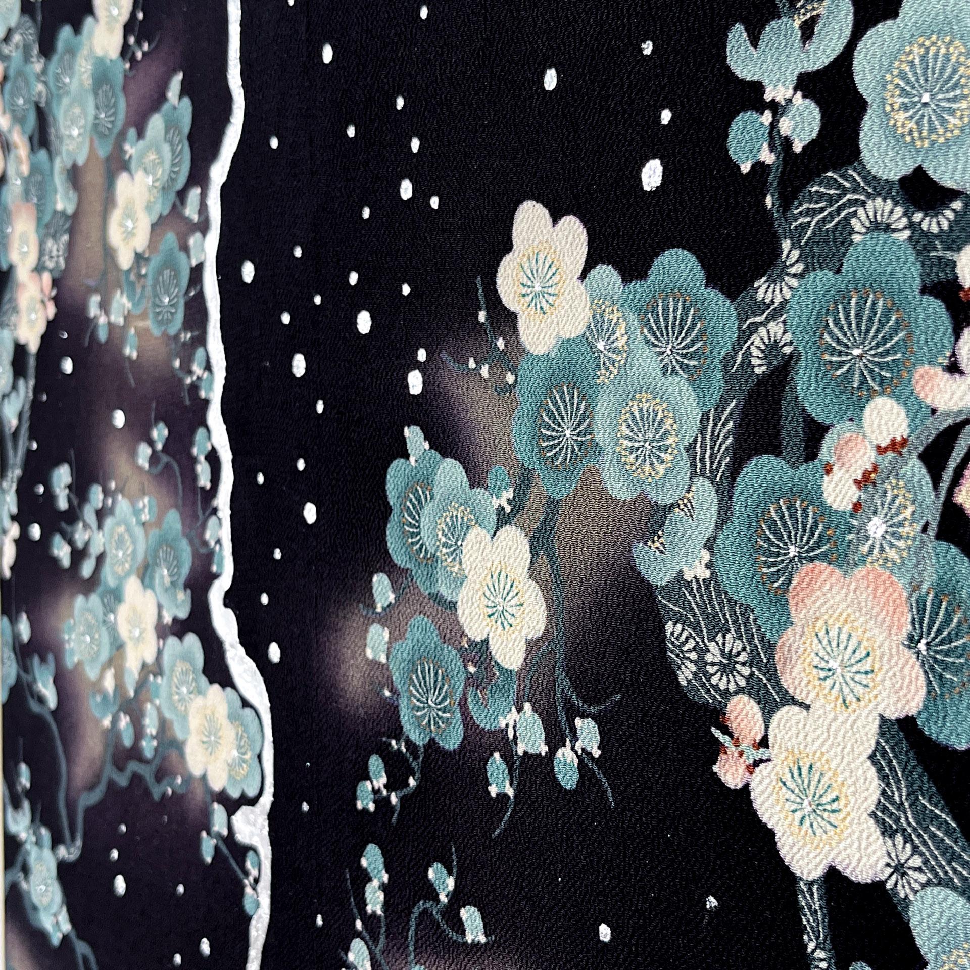 Antique kimono textile art 