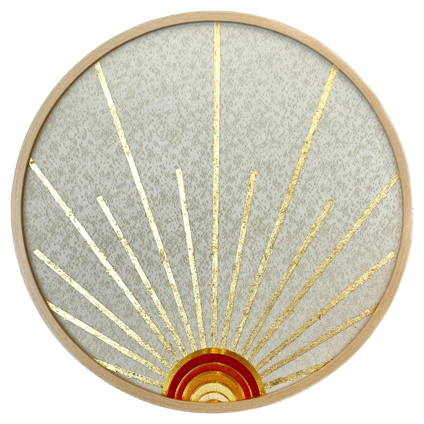 Antiker Kimono Textilkunst " Aufgehende Sonne ~Renewal~" von ikasu Japan